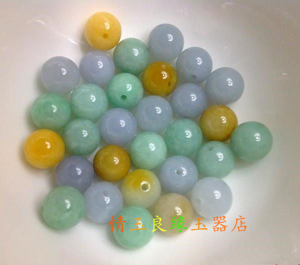 Top quality 50PCS 3mm~10mm Grade A Jade Natural Burma Jadeite Roundness Beads Ball GREEN WHITE Purple jadeite DIY Jewerly jade earrings