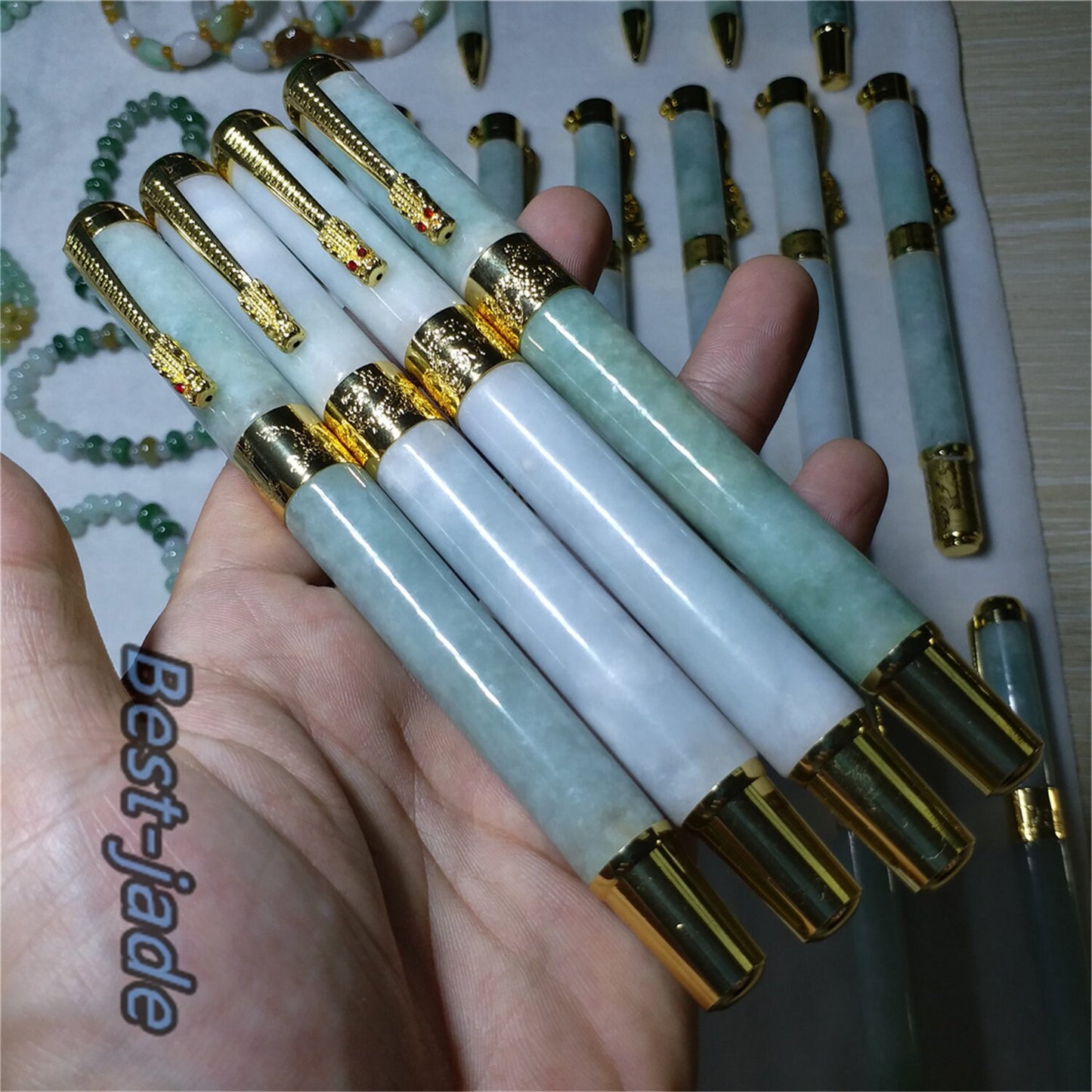 Natural Personalized Engraved Green Jadeite Pen Custom Pens, Burma jade Pen, Wedding Gifts, Nurse Gifts, Doctor Gifts Birthday Gifts