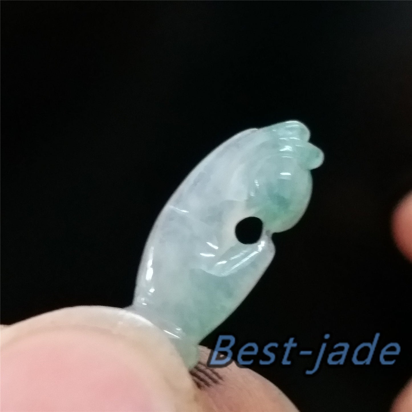 GUANYIN hand  ICE Green Grade A Jade Natural Burma Jadeite Beads Handmade Baby  pendant Gemstone Type A Jadeite