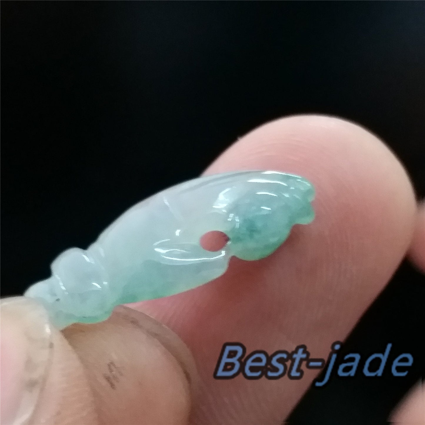 GUANYIN hand  ICE Green Grade A Jade Natural Burma Jadeite Beads Handmade Baby  pendant Gemstone Type A Jadeite