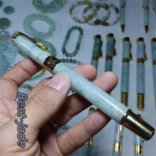 Natural Personalized Engraved Green Jadeite Pen Custom Pens, Burma jade Pen, Wedding Gifts, Nurse Gifts, Doctor Gifts Birthday Gifts