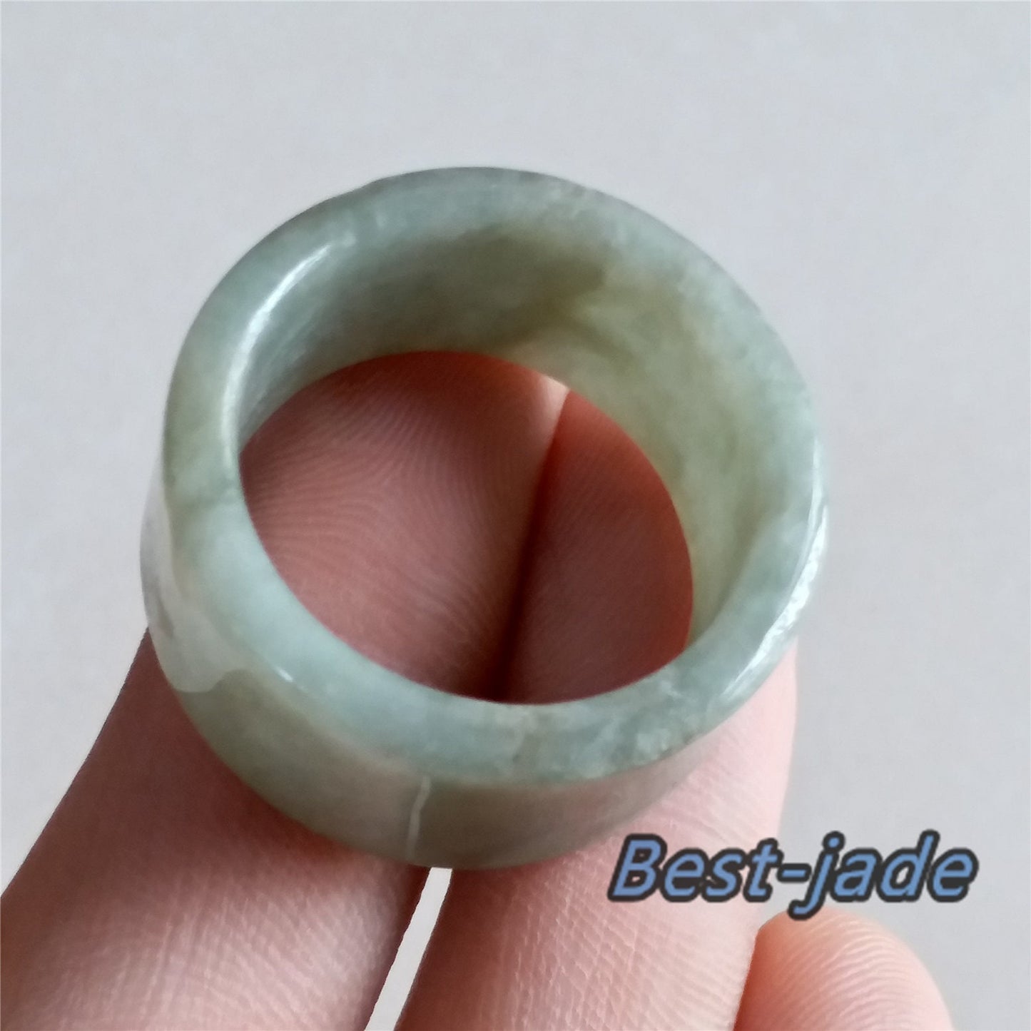 Big 24mm Grade A jade Narrow Band Ring Natural Real Jadeite Hand carved bead Green gemstone Burma Lady jadeware men's rings Type A stone