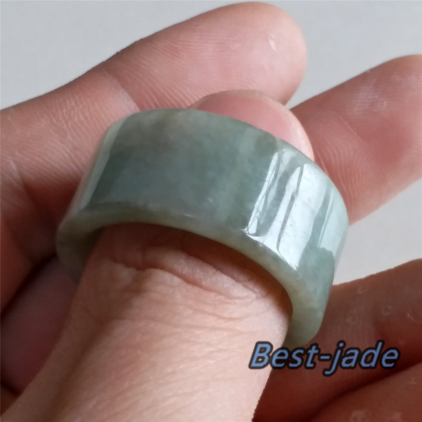 Big 24mm Grade A jade Narrow Band Ring Natural Real Jadeite Hand carved bead Green gemstone Burma Lady jadeware men's rings Type A stone