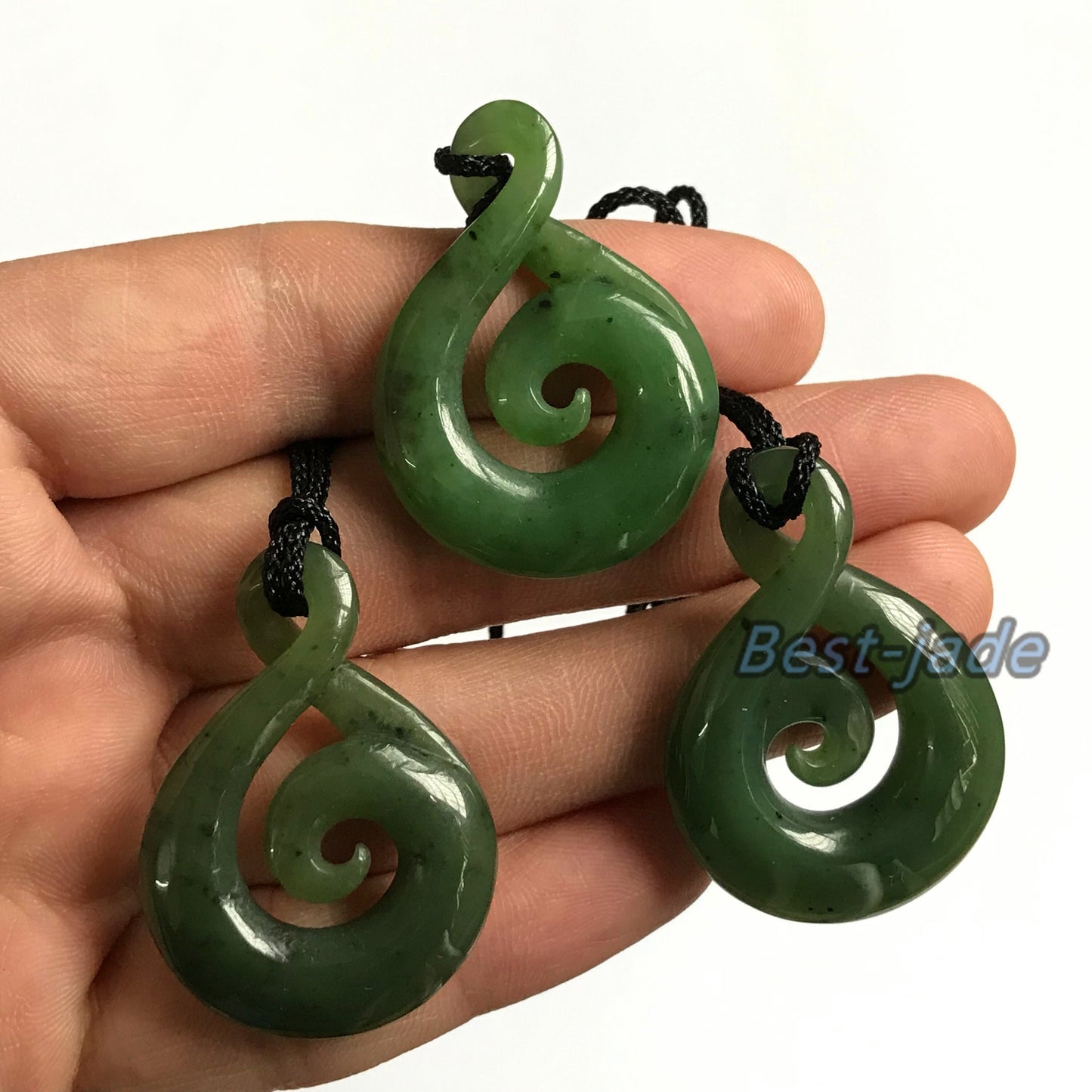 Twist Natural Green Nephrite Jade Pendant NEW ZEALAND Maori Style Greenstone Pounamu Earring Bc Canadian jasper Koru Aquaman Hook Necklace