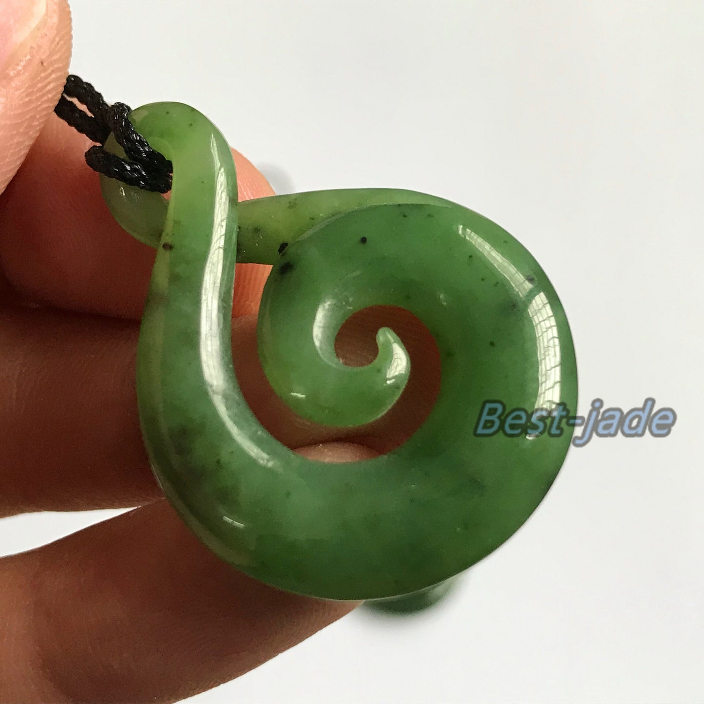 Twist Natural Green Nephrite Jade Pendant NEW ZEALAND Maori Style Greenstone Pounamu Earring Bc Canadian jasper Koru Aquaman Hook Necklace