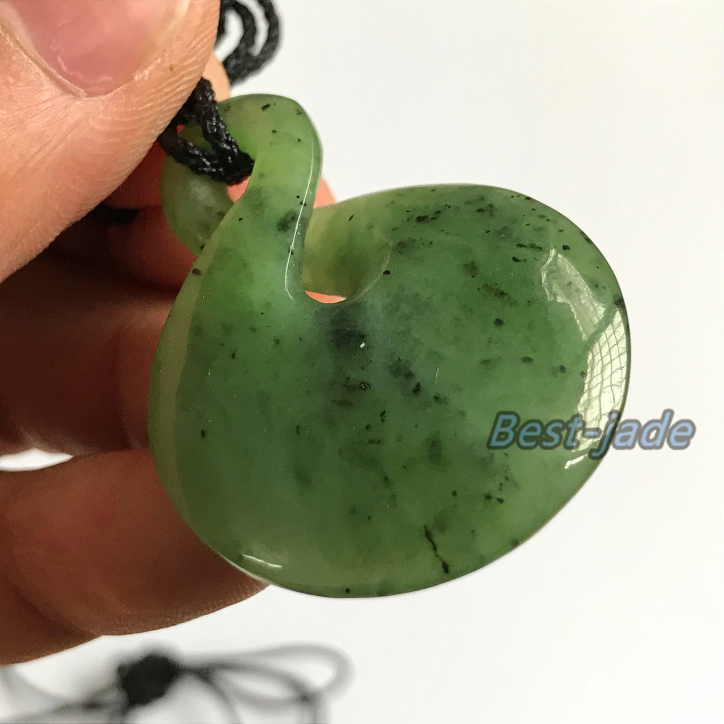 Natural Green Nephrite Jade Pendant NEW ZEALAND Maori Style Twist Greenstone Pounamu Earring Bc Canadian jasper Koru Hawaii Hook Necklace