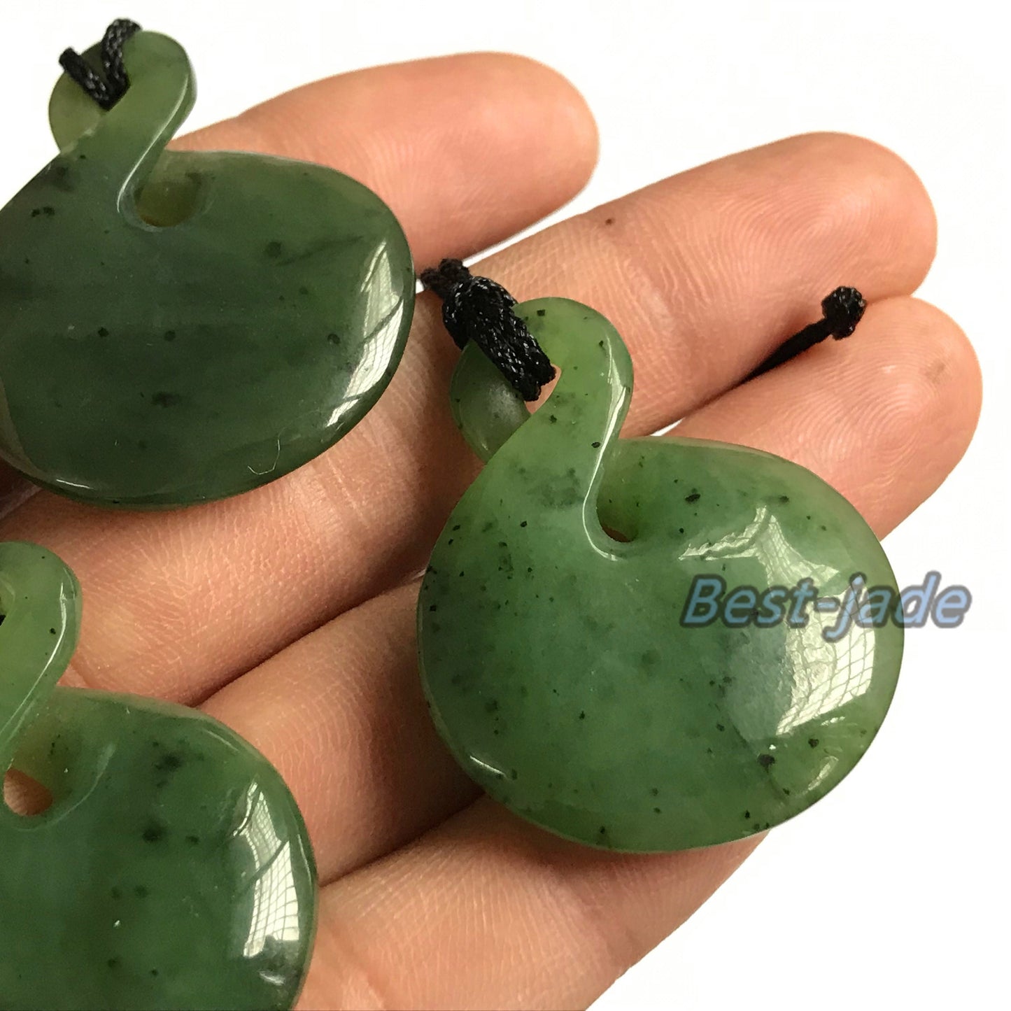 Natural Green Nephrite Jade Pendant NEW ZEALAND Maori Style Twist Greenstone Pounamu Earring Bc Canadian jasper Koru Hawaii Hook Necklace