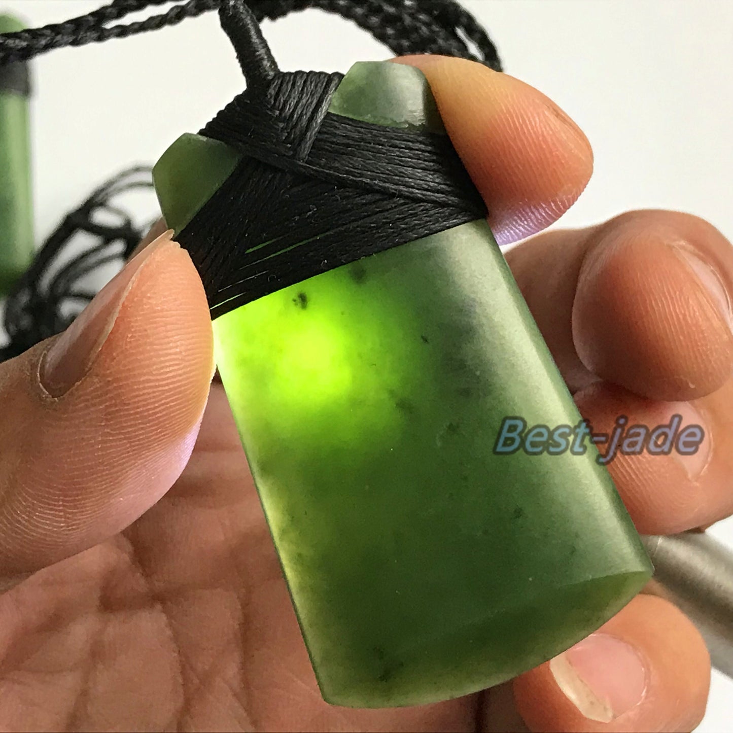 Axe Natural Green Nephrite Jade Pendant NEW ZEALAND Maori Style Greenstone Pounamu Canadian jasper Koru Aquaman Necklace