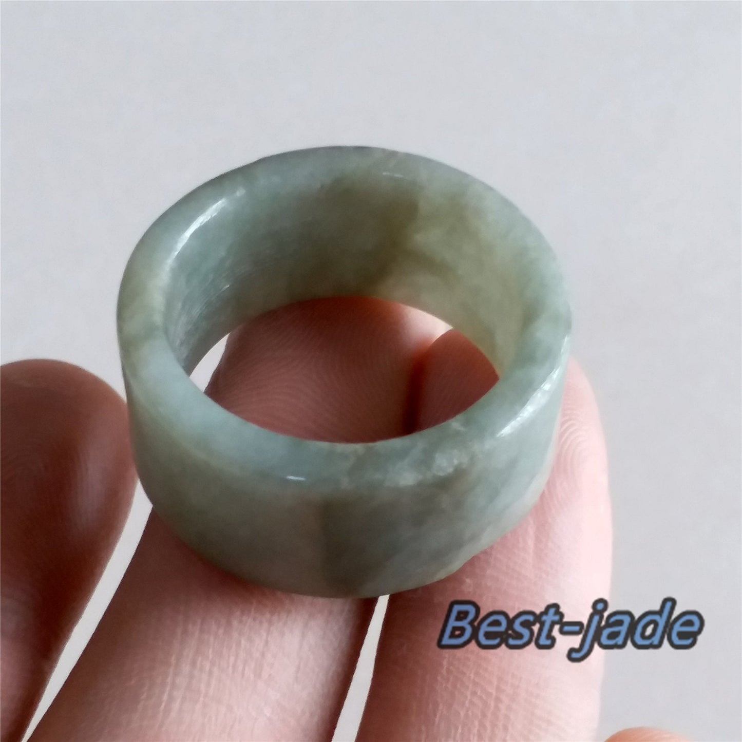 Big 24mm Grade A jade Narrow Band Ring Natural Real Jadeite Hand carved bead Green gemstone Burma Lady jadeware men's rings Type A stone