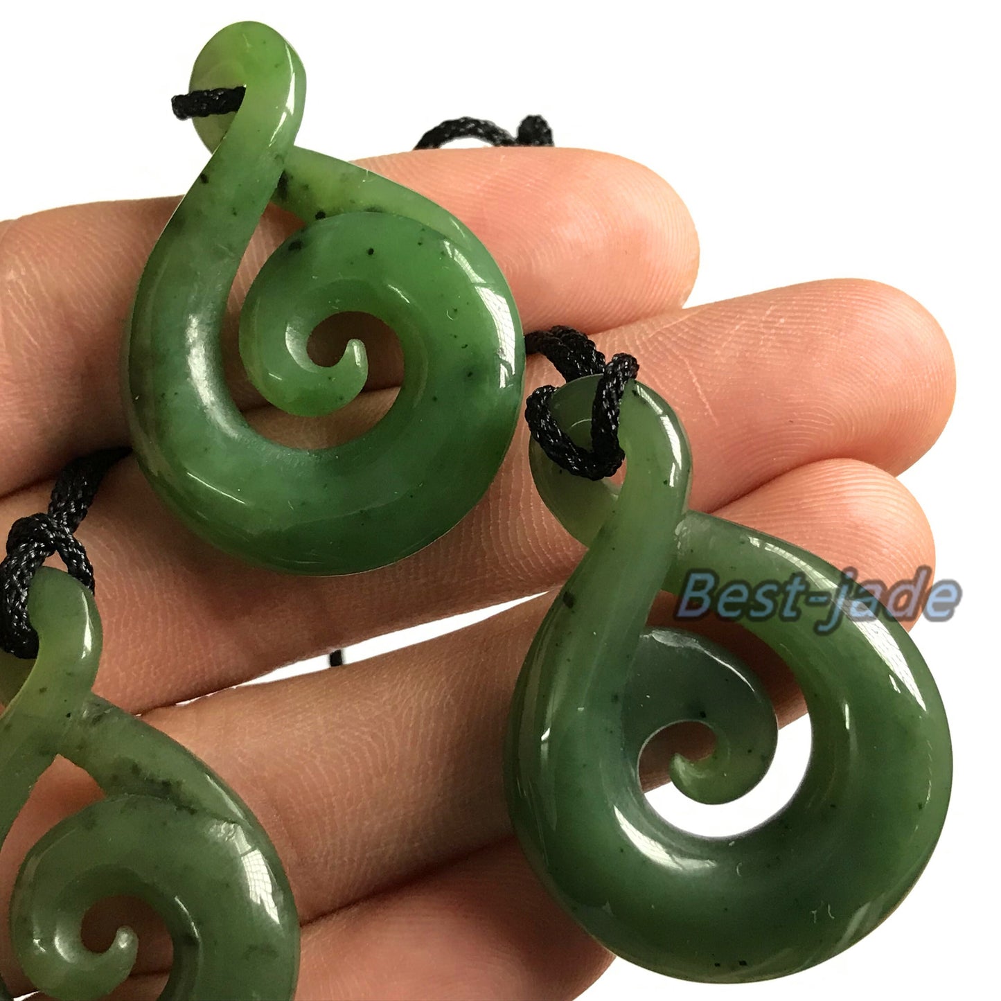 Twist Natural Green Nephrite Jade Pendant NEW ZEALAND Maori Style Greenstone Pounamu Earring Bc Canadian jasper Koru Aquaman Hook Necklace