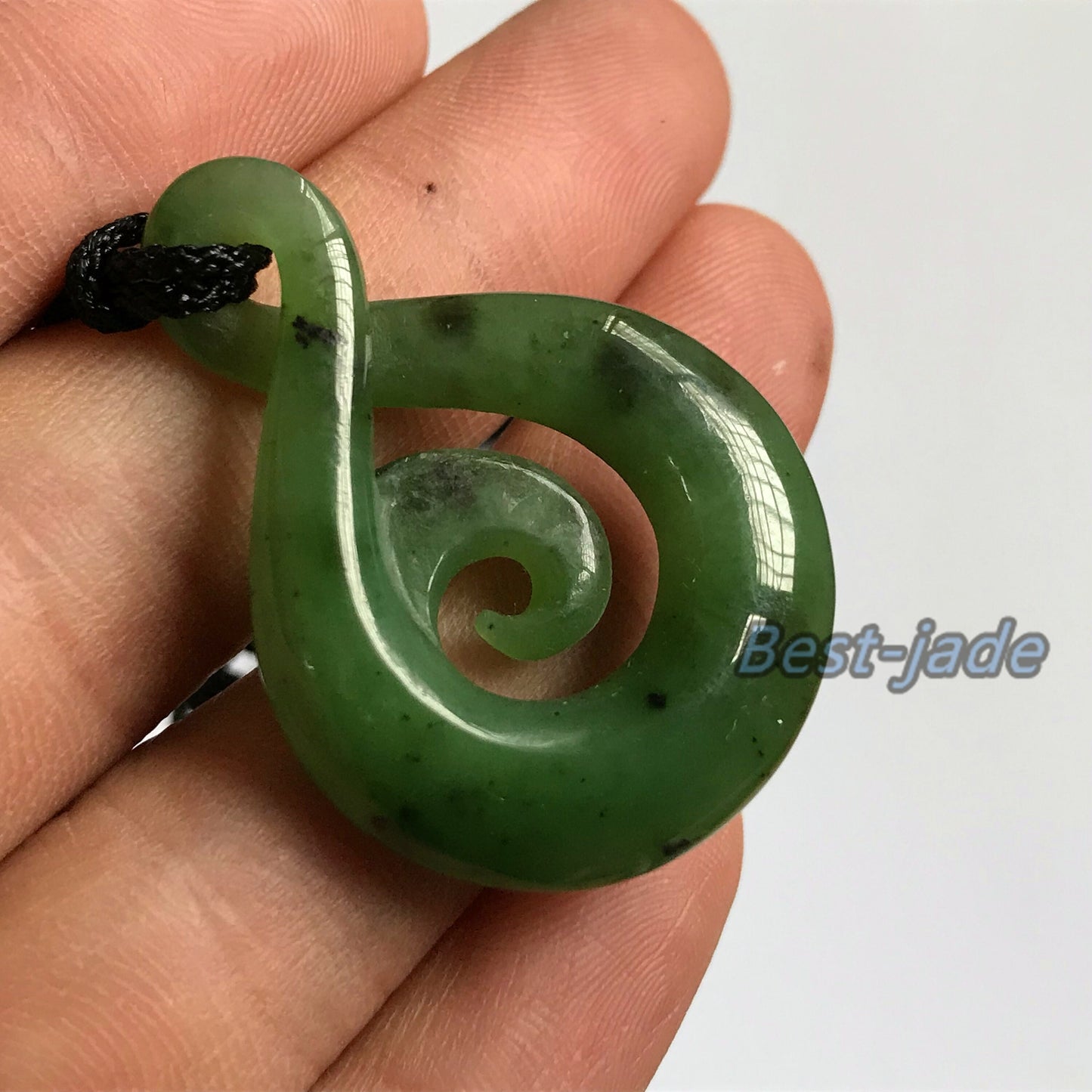 Twist Natural Green Nephrite Jade Pendant NEW ZEALAND Maori Style Greenstone Pounamu Earring Bc Canadian jasper Koru Aquaman Hook Necklace