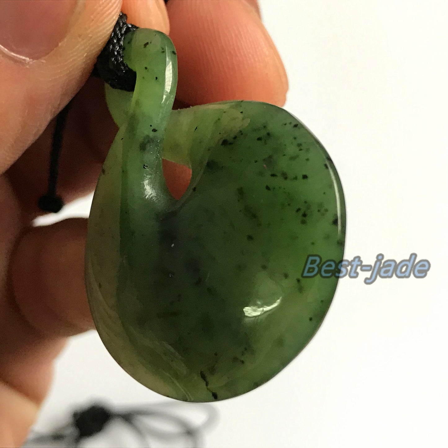 Natural Green Nephrite Jade Pendant NEW ZEALAND Maori Style Twist Greenstone Pounamu Earring Bc Canadian jasper Koru Hawaii Hook Necklace