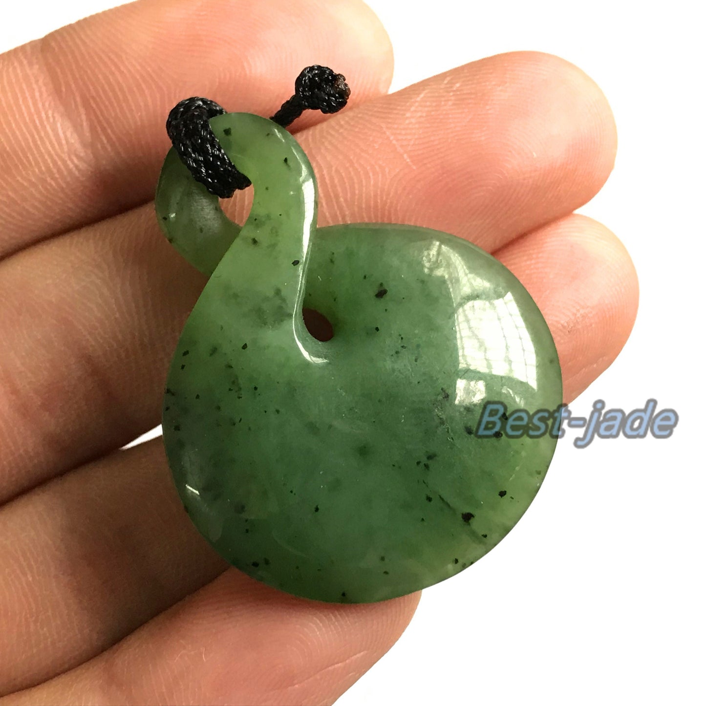 Natural Green Nephrite Jade Pendant NEW ZEALAND Maori Style Twist Greenstone Pounamu Earring Bc Canadian jasper Koru Hawaii Hook Necklace