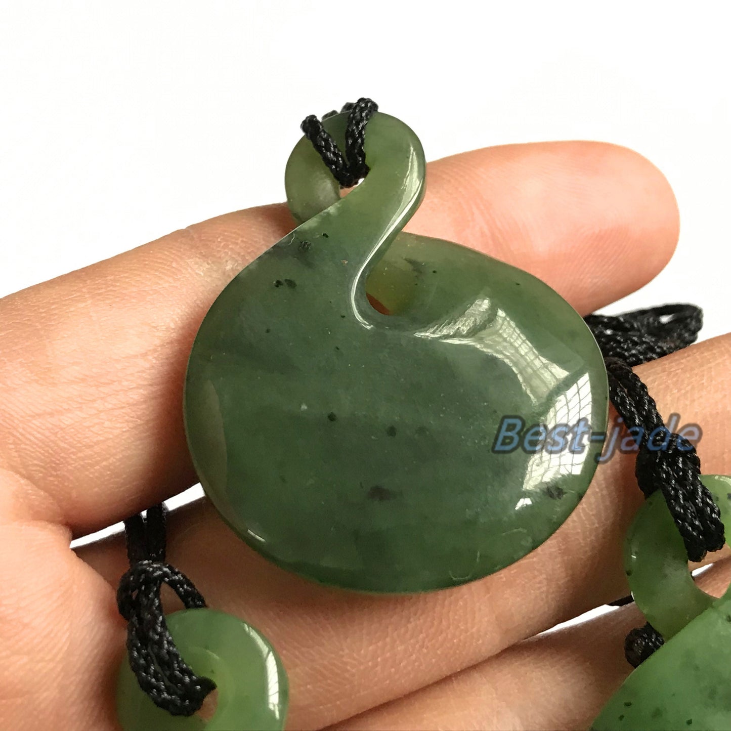 Natural Green Nephrite Jade Pendant NEW ZEALAND Maori Style Twist Greenstone Pounamu Earring Bc Canadian jasper Koru Hawaii Hook Necklace