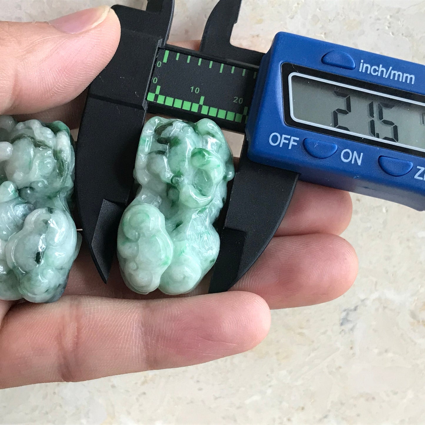 1pair Pixiu Grade A Jadeite Hand craved Natural ICE Green Burma jade Lady pendant BEADS Gemstone Ruyi Dragon Type A stone A