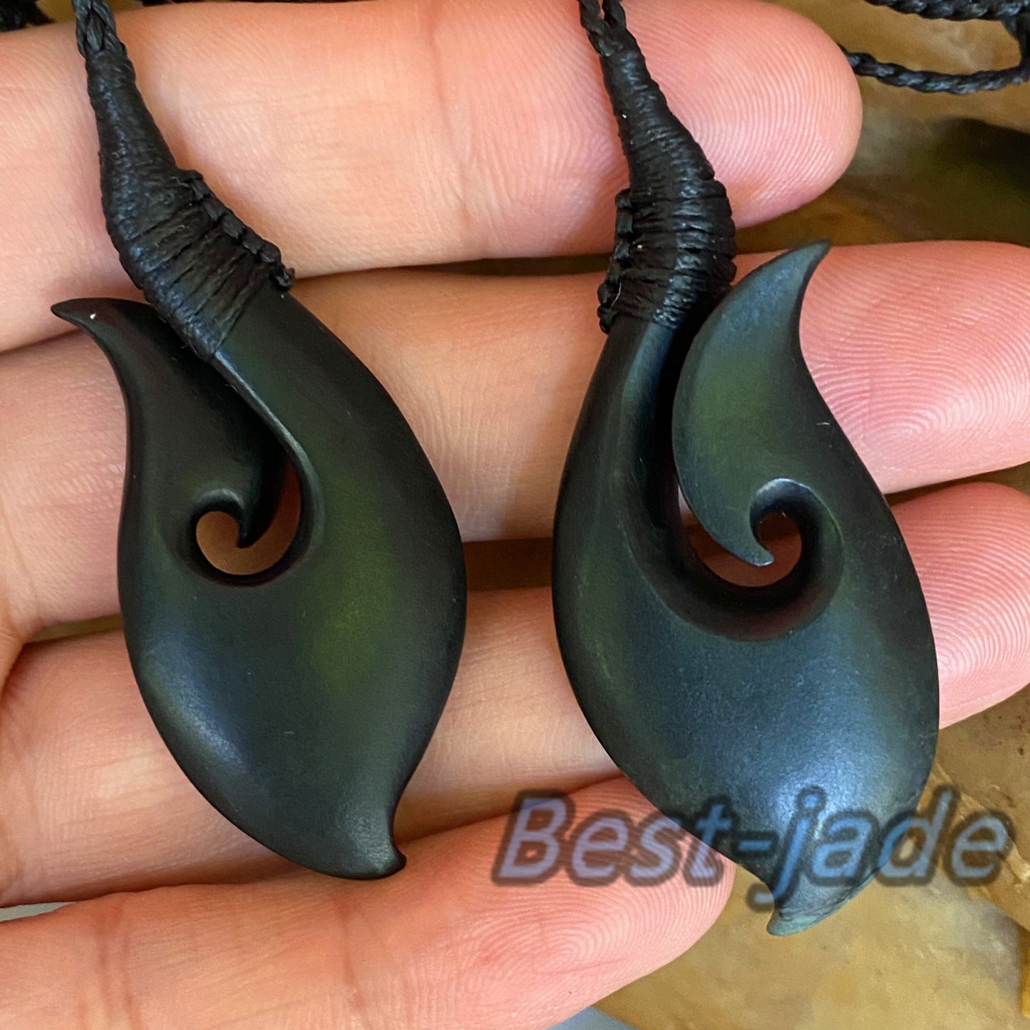 Natural Black Green Nephrite Jade Pendant Australian jade necklace Jewelry jade gift