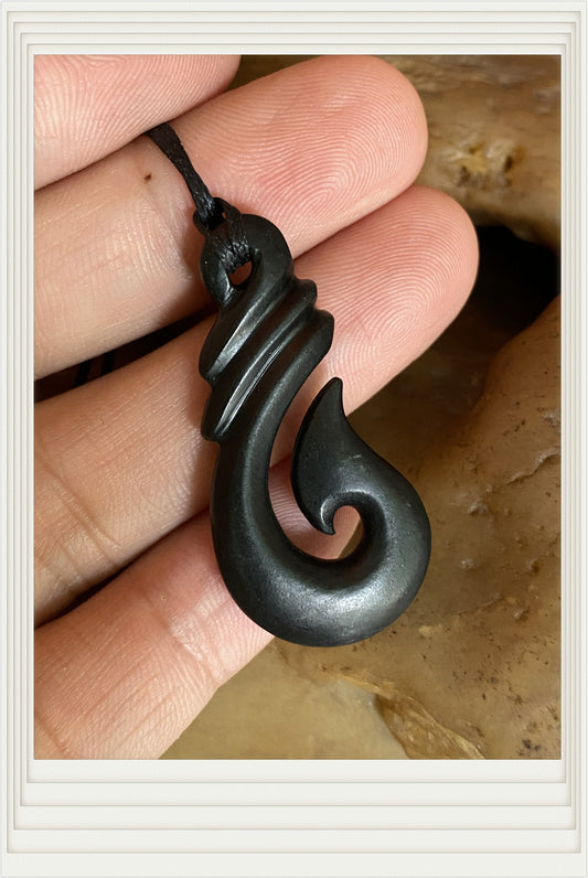 Natural Black Green Nephrite Jade Dull polishing Pendant Maori Style Australian jade greenstone jewelry gift