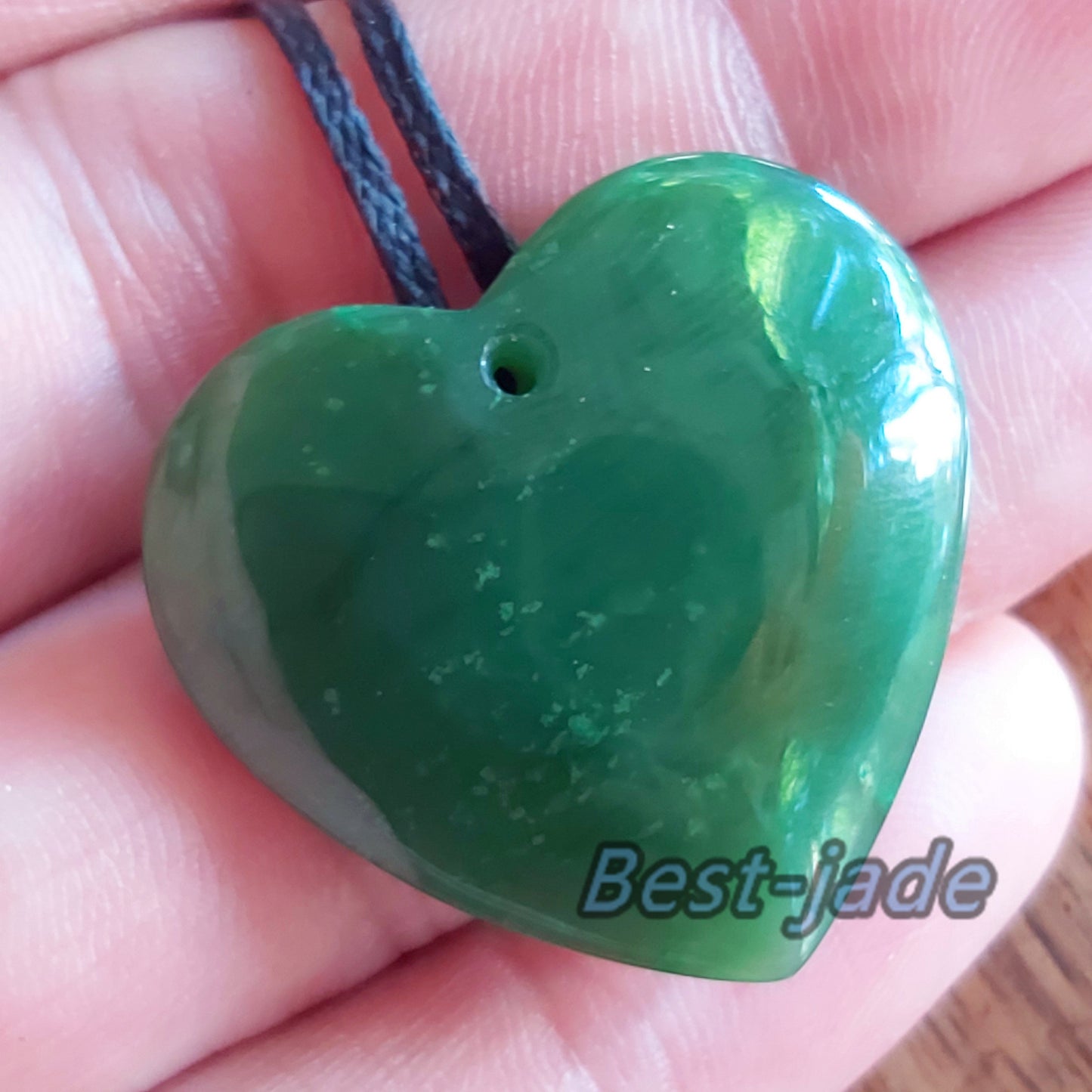 Custom-made Natural Green Nephrite Jade Pendant NEW ZEALAND Maori Style Greenstone Pounamu Canadian jasper Koru Aquaman Hook Necklace