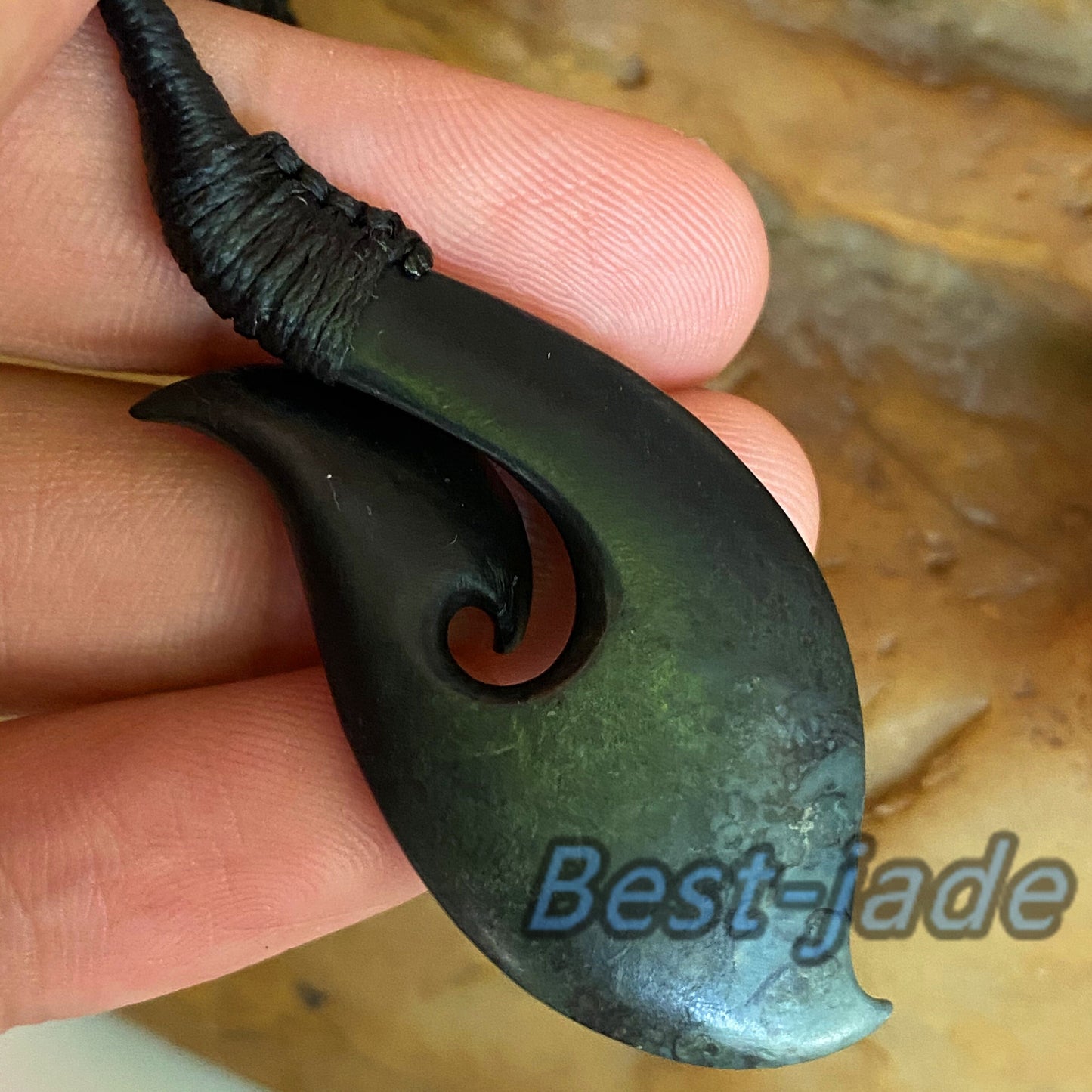 Natural Black Green Nephrite Jade Pendant Australian jade necklace Jewelry jade gift