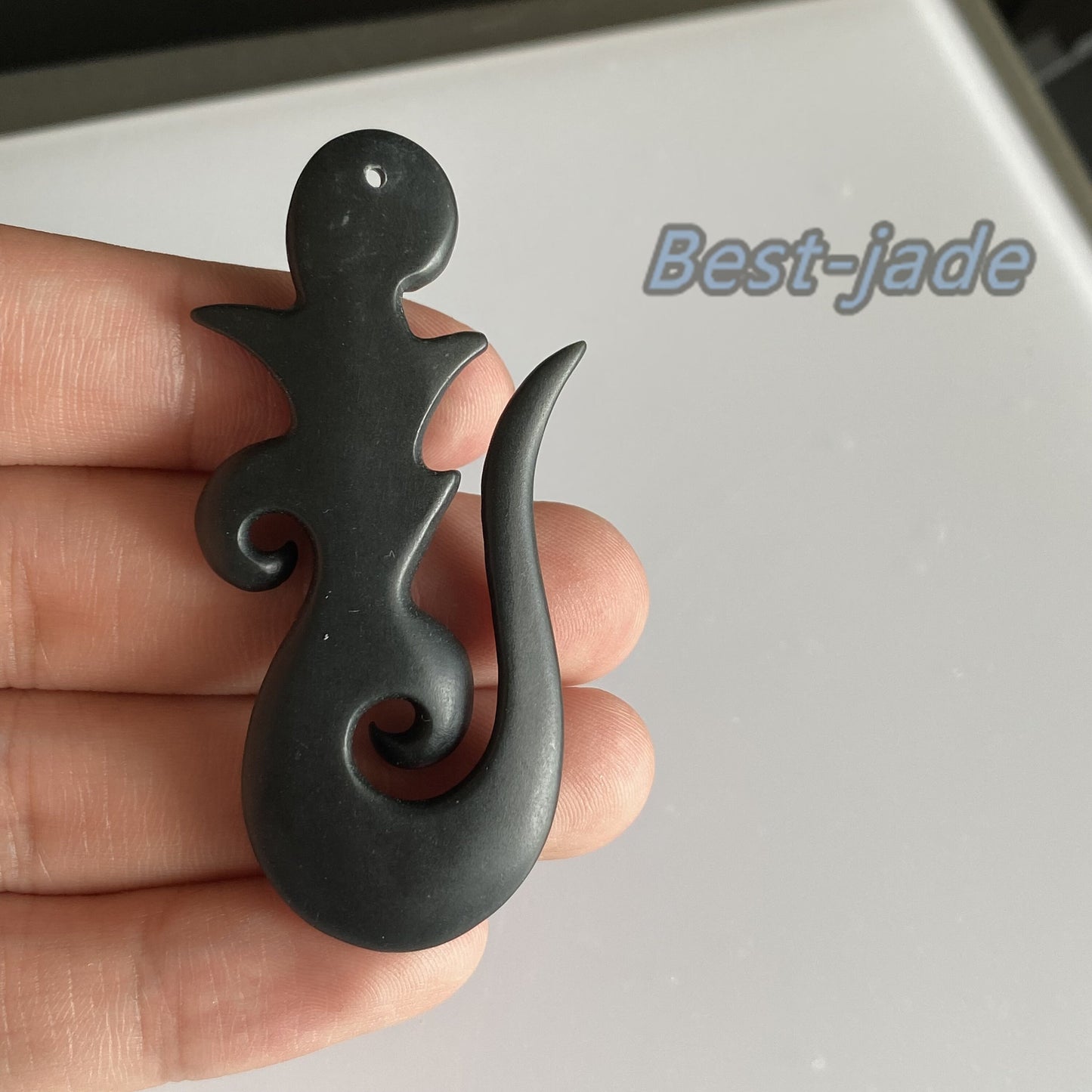 Maori Style Natural Black Green Nephrite Jade Dull polishing Pendant Australian jade greenstone jewelry gift