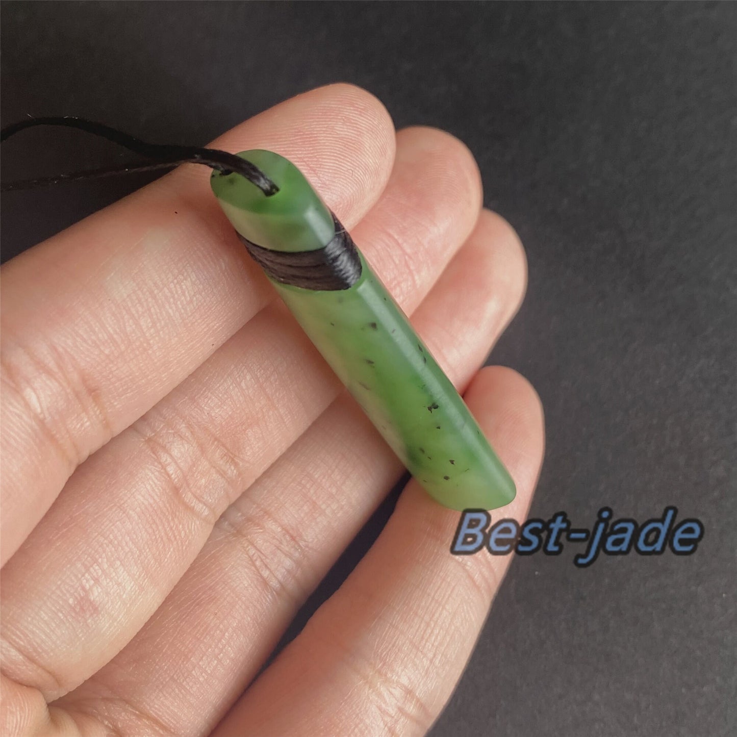 Custom Vingate Axe Natural Green Nephrite Jade Dull polish Pendant NEW ZEALAND Maori Style Greenstone Pounamu Canadian jasper Koru Necklace