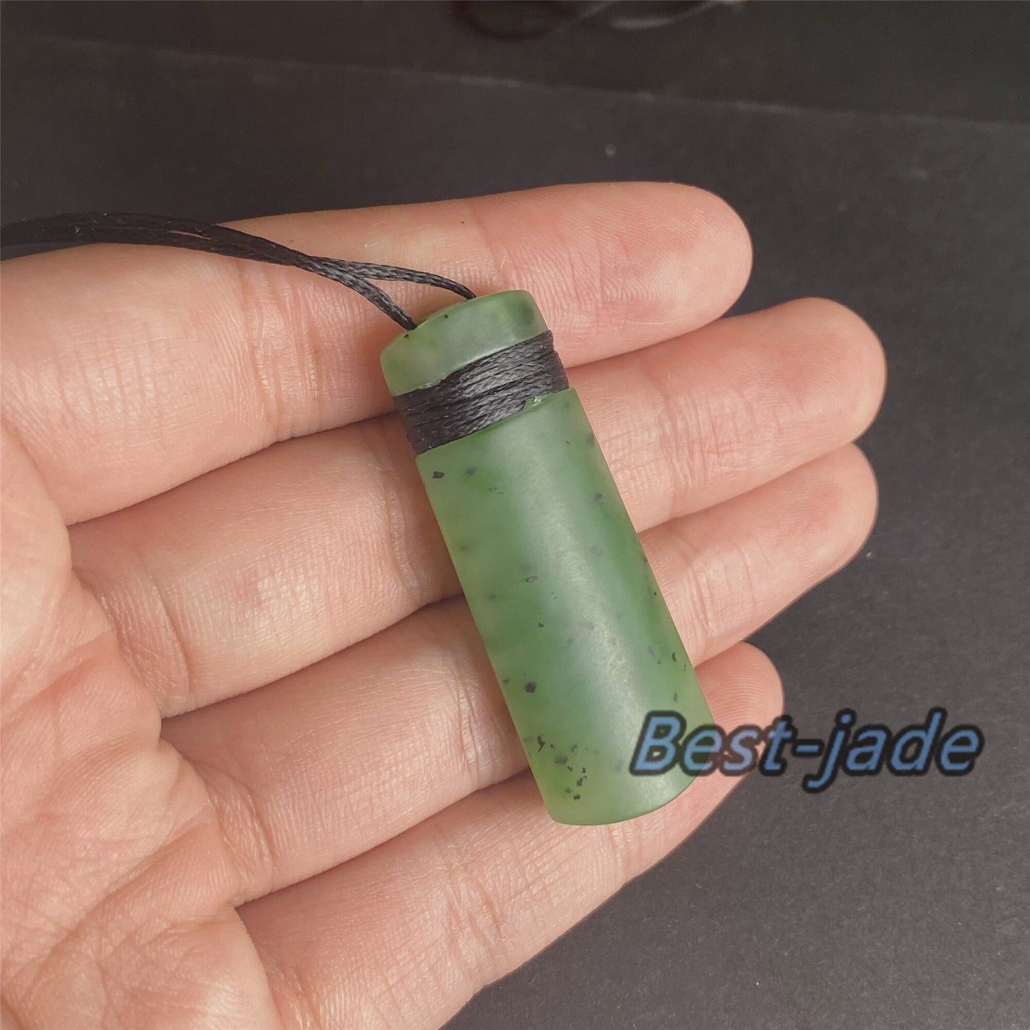 Custom Vingate Axe Natural Green Nephrite Jade Dull polish Pendant NEW ZEALAND Maori Style Greenstone Pounamu Canadian jasper Koru Necklace