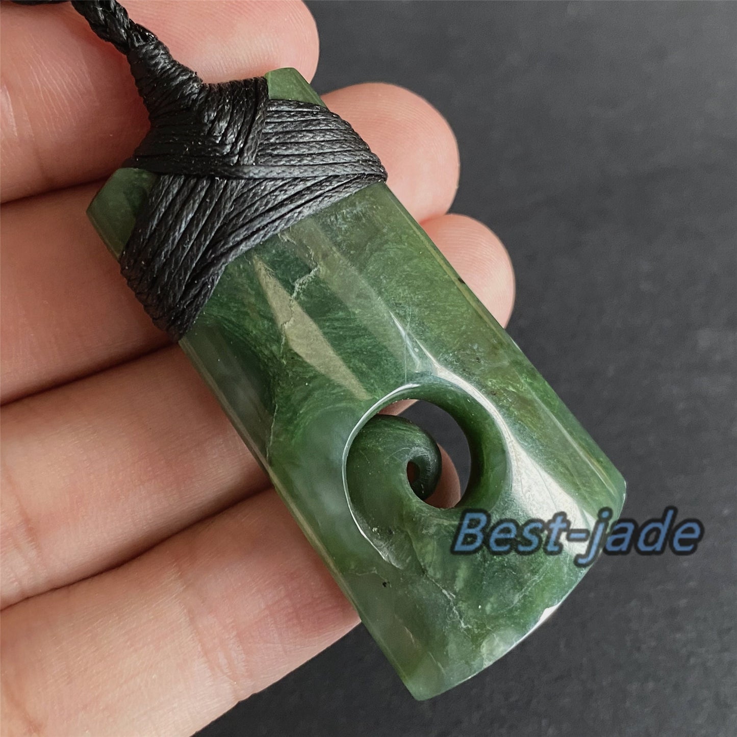 Custom Vintage Axe Natural Green Nephrite Jade hatchet Pendant NEW ZEALAND Maori Style Greenstone Pounamu Canadian jasper Koru Necklace