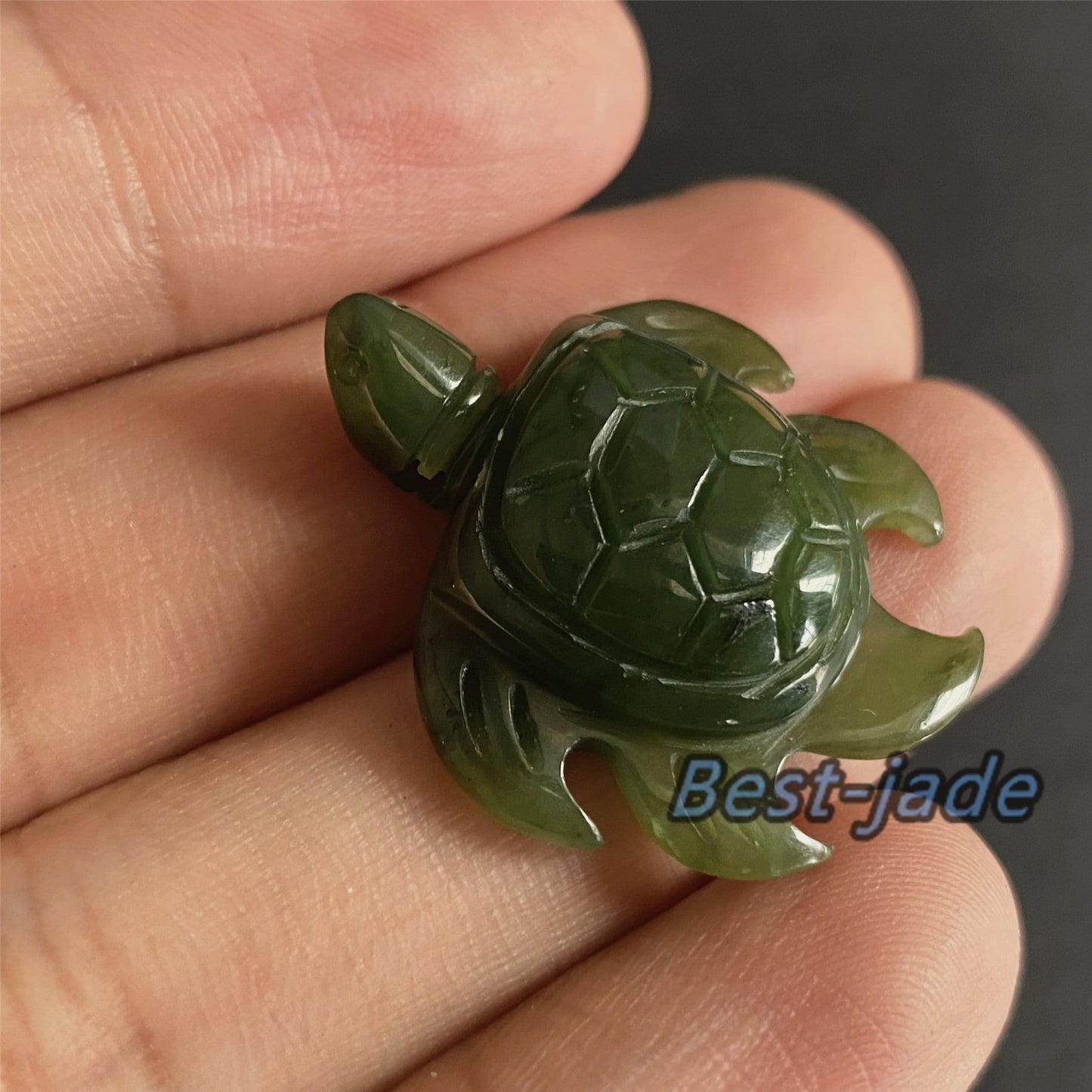 Turtle Natural GREEN Nephrite jade Greenstone Canadian jade Maori style baby kid pendant necklace Pounamu NZ jasper