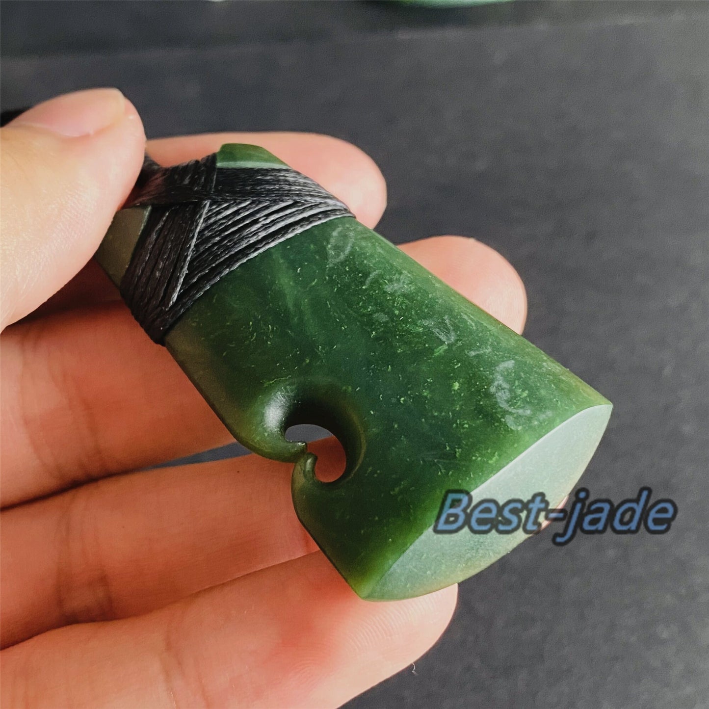 Custom hatchet Natural Green Nephrite Jade  axe Dull polish Pendant NEW ZEALAND Maori Style Greenstone Pounamu Canadian jasper Koru Necklace