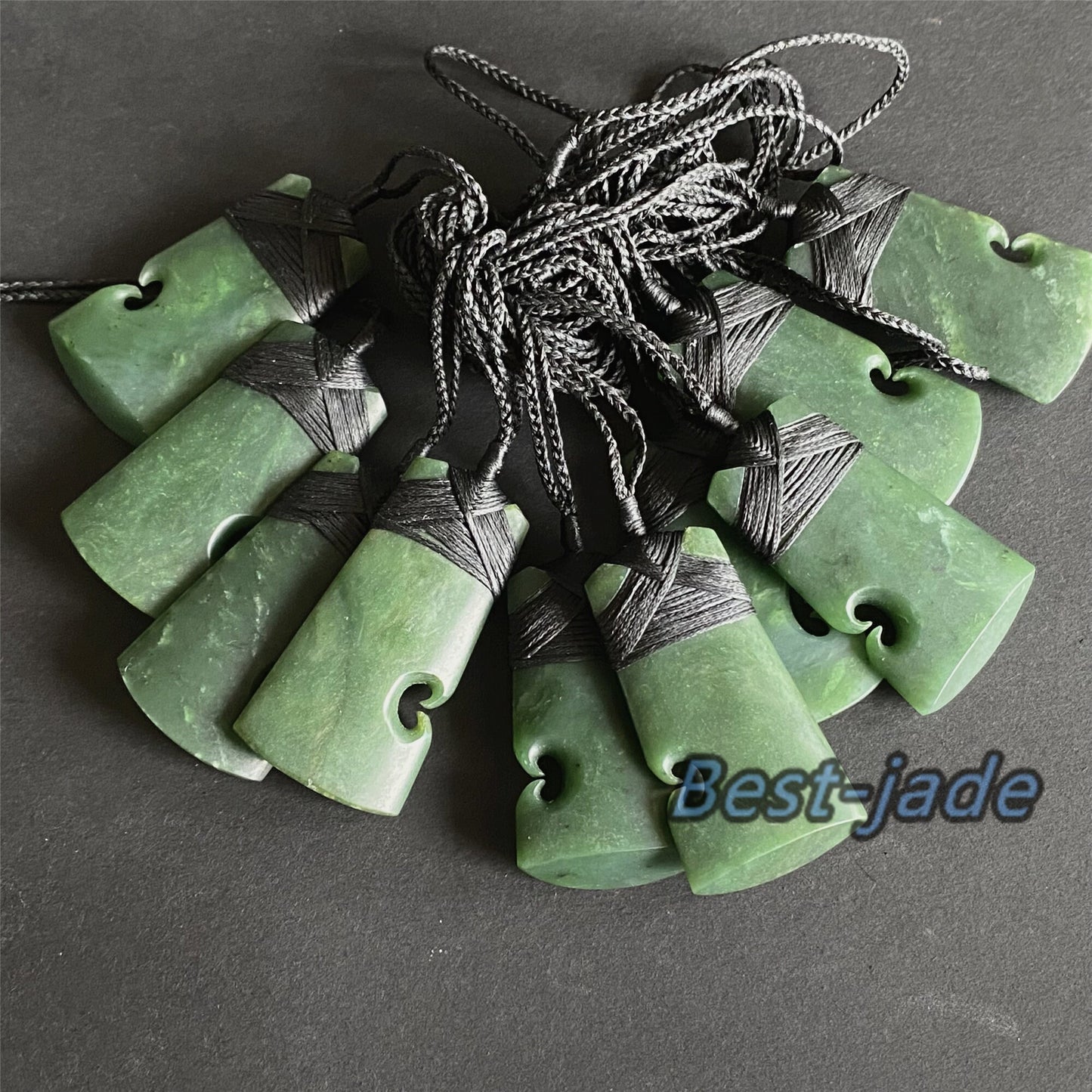 Custom hatchet Natural Green Nephrite Jade  axe Dull polish Pendant NEW ZEALAND Maori Style Greenstone Pounamu Canadian jasper Koru Necklace