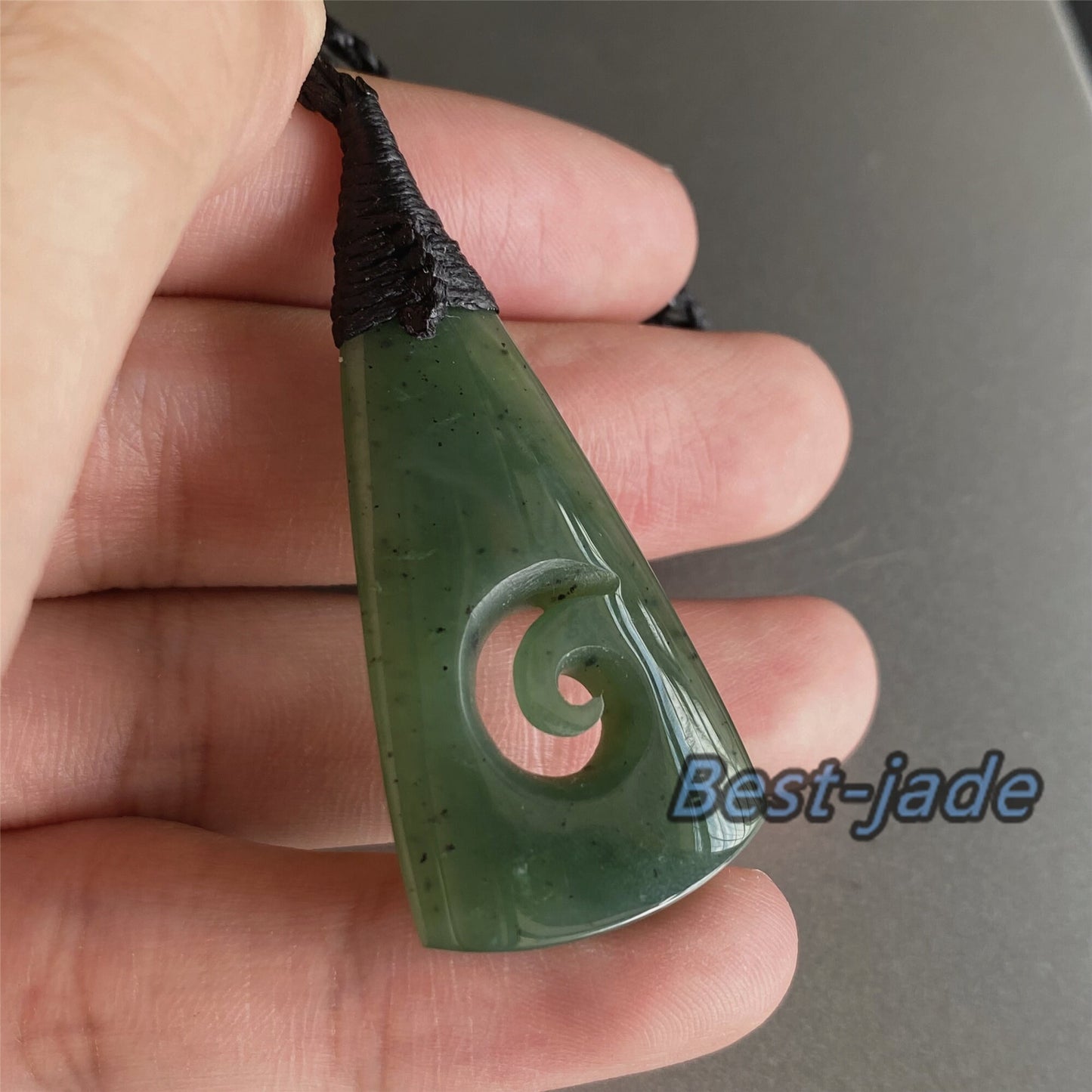 Custom Vintage Axe Natural Green Nephrite Jade hatchet Pendant NEW ZEALAND Maori Style Greenstone Pounamu Canadian jade Fish Hook Necklace