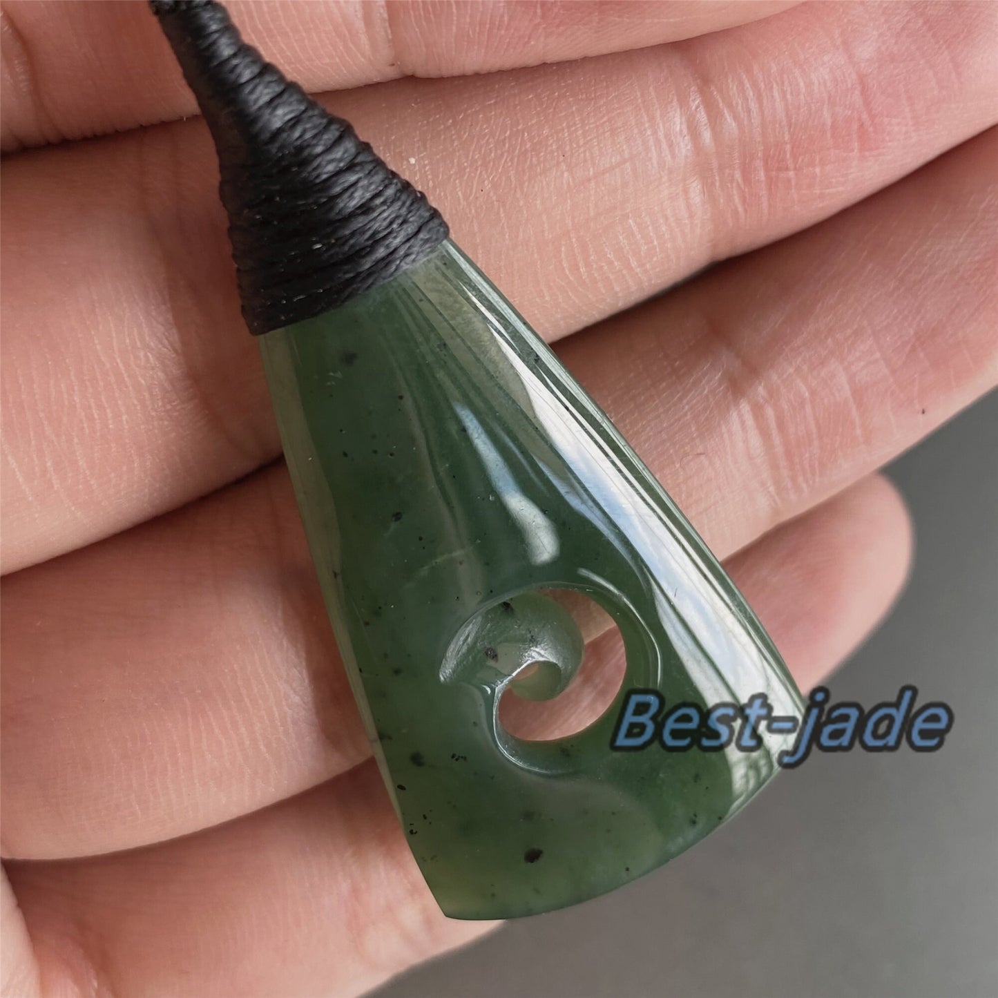 Custom Vintage Axe Natural Green Nephrite Jade hatchet Pendant NEW ZEALAND Maori Style Greenstone Pounamu Canadian jade Fish Hook Necklace