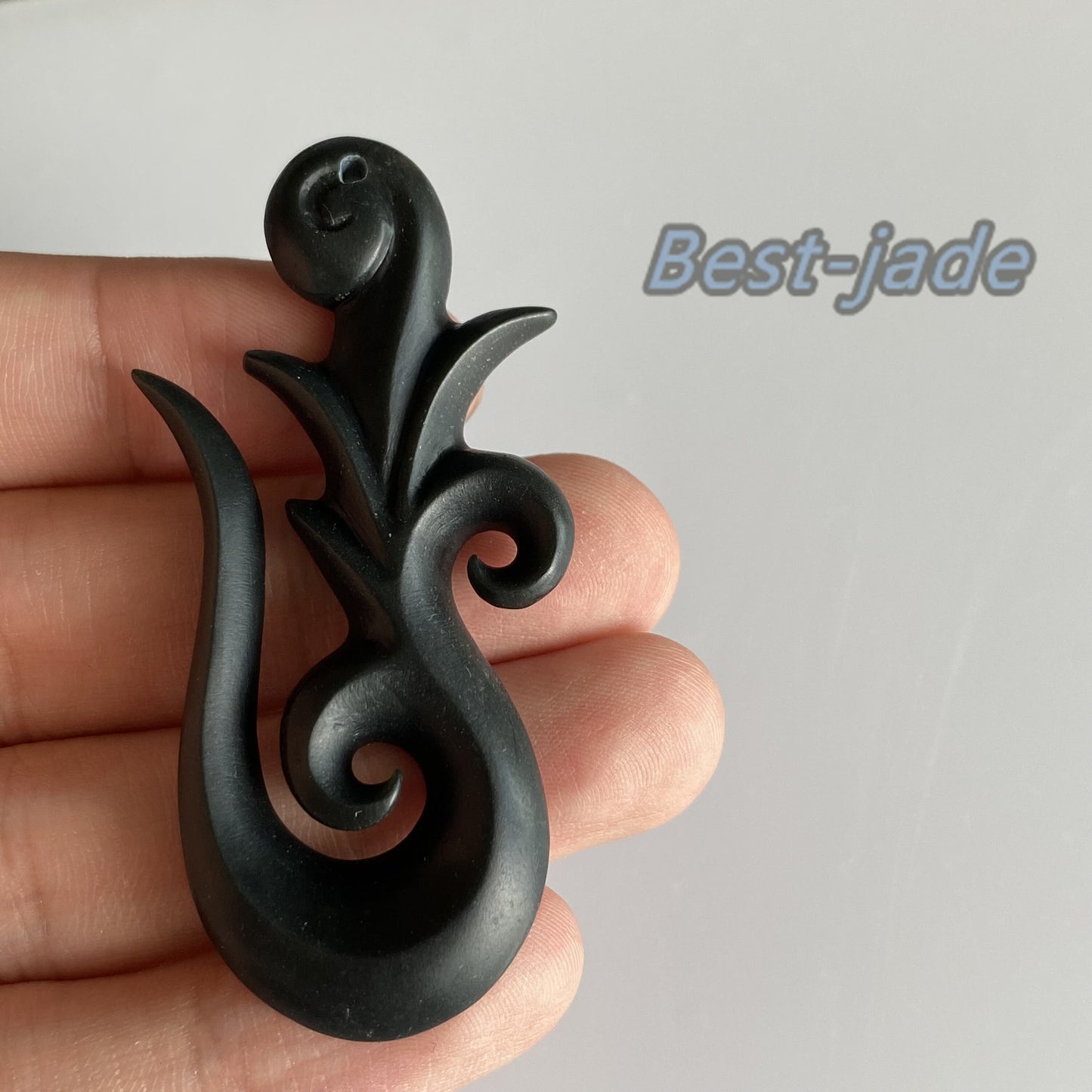 Maori Style Natural Black Green Nephrite Jade Dull polishing Pendant Australian jade greenstone jewelry gift