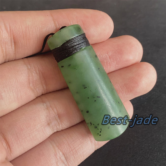 Custom Vingate Axe Natural Green Nephrite Jade Dull polish Pendant NEW ZEALAND Maori Style Greenstone Pounamu Canadian jasper Koru Necklace