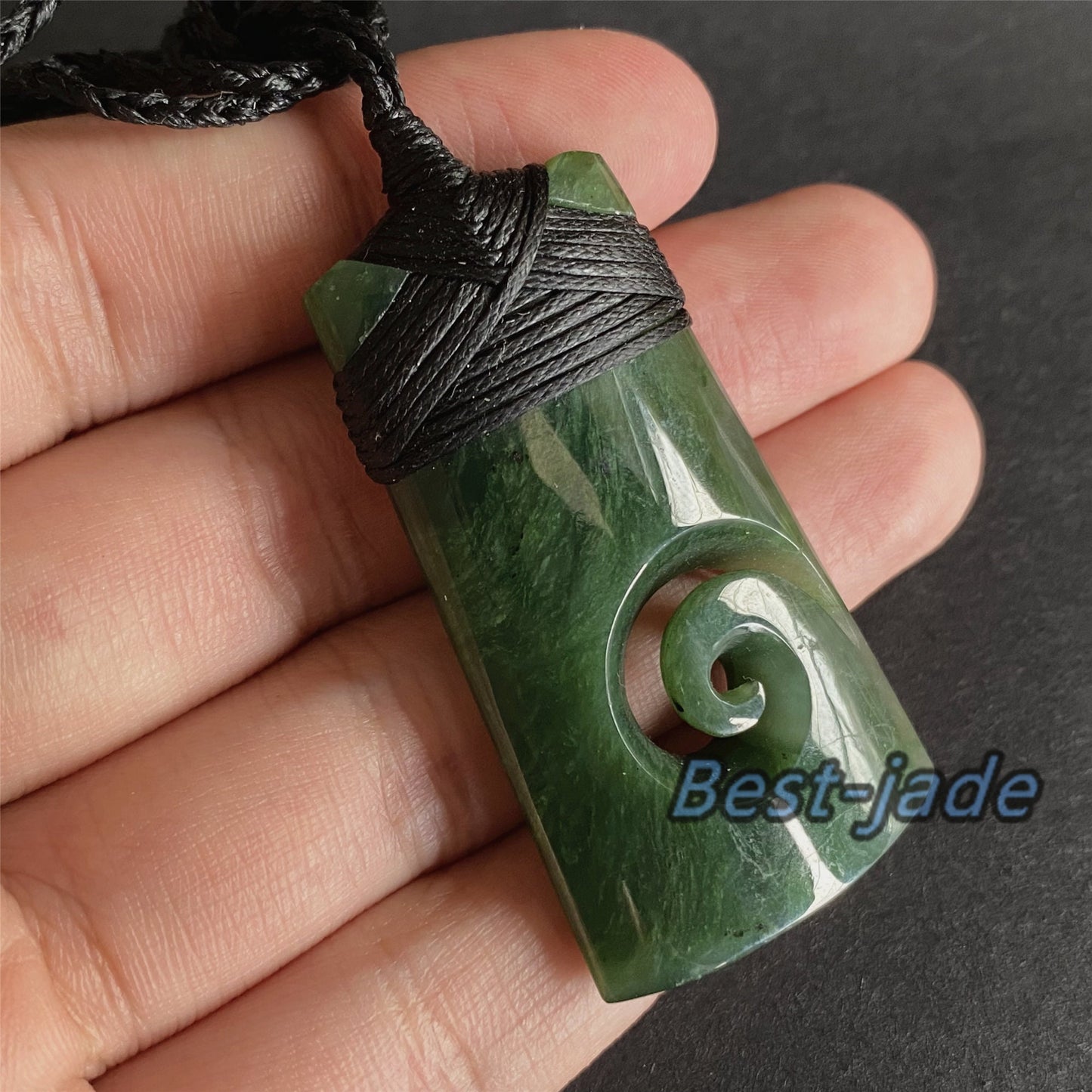 Custom Vintage Axe Natural Green Nephrite Jade hatchet Pendant NEW ZEALAND Maori Style Greenstone Pounamu Canadian jasper Koru Necklace