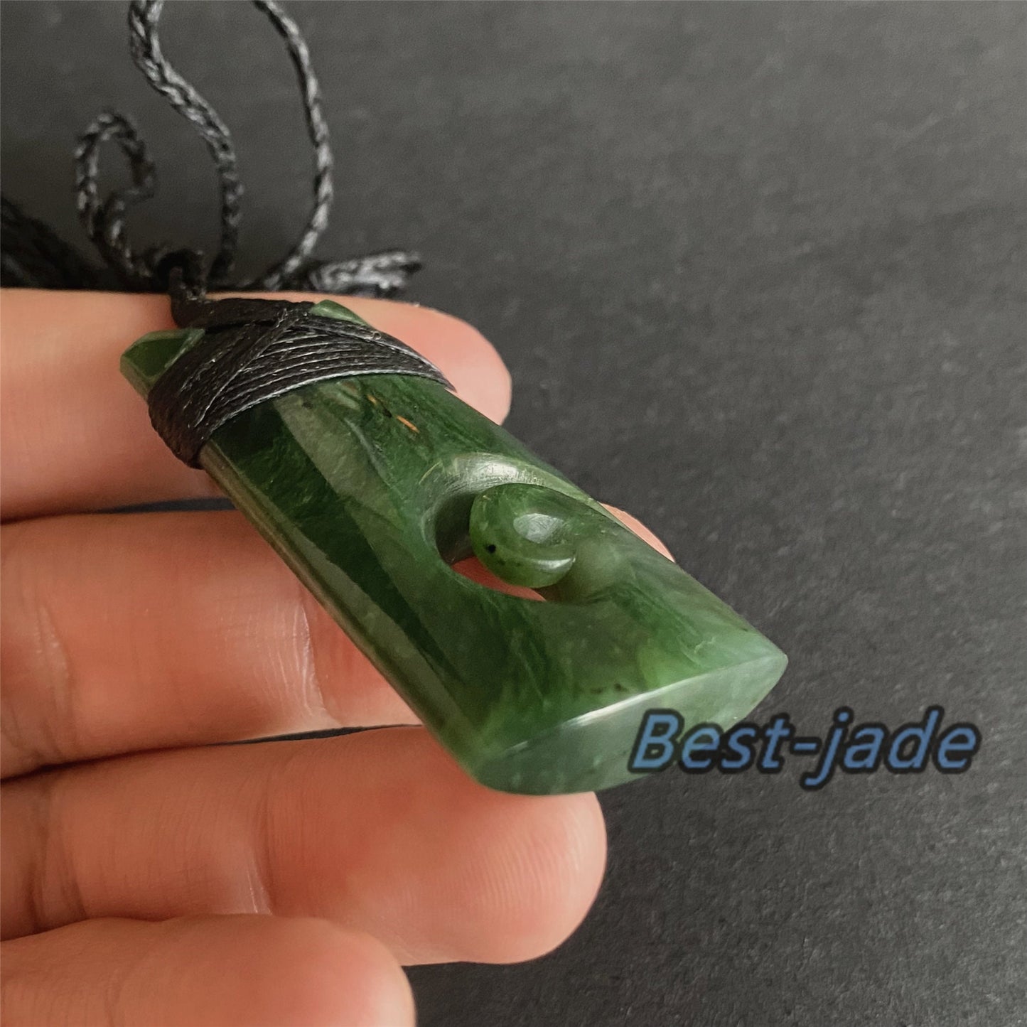 Custom Vintage Axe Natural Green Nephrite Jade hatchet Pendant NEW ZEALAND Maori Style Greenstone Pounamu Canadian jasper Koru Necklace