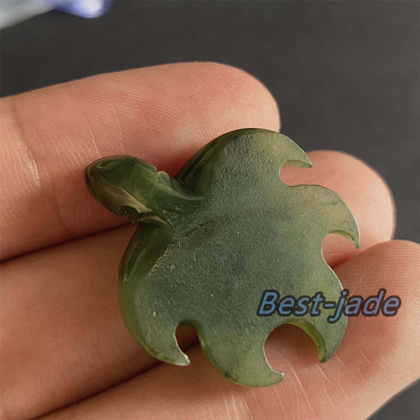 Turtle Natural GREEN Nephrite jade Greenstone Canadian jade Maori style baby kid pendant necklace Pounamu NZ jasper