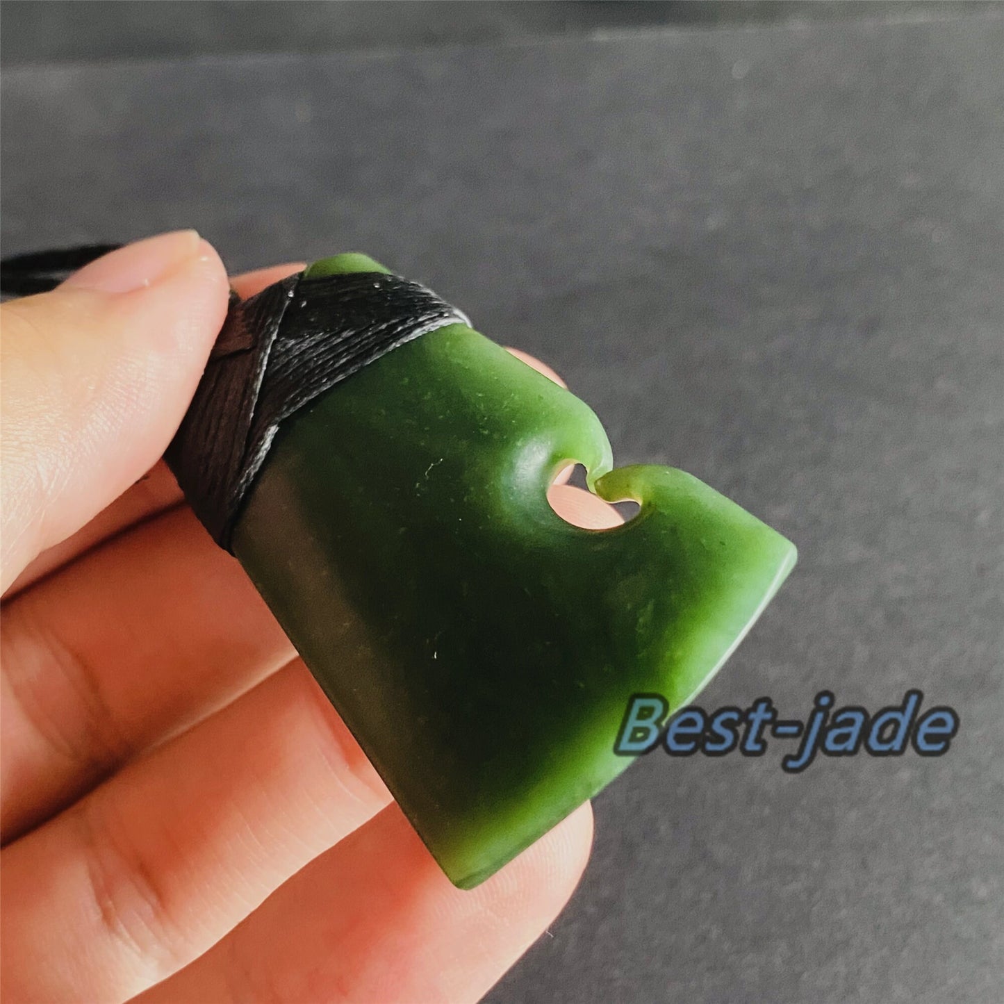 Custom hatchet Natural Green Nephrite Jade  axe Dull polish Pendant NEW ZEALAND Maori Style Greenstone Pounamu Canadian jasper Koru Necklace