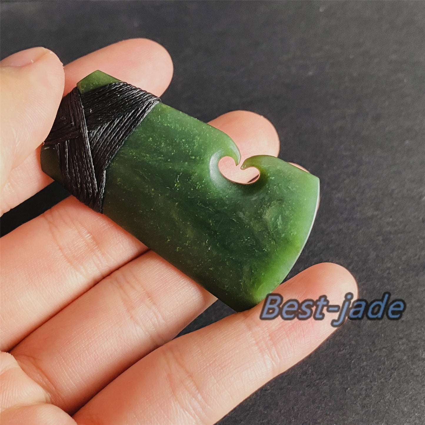 Custom hatchet Natural Green Nephrite Jade  axe Dull polish Pendant NEW ZEALAND Maori Style Greenstone Pounamu Canadian jasper Koru Necklace