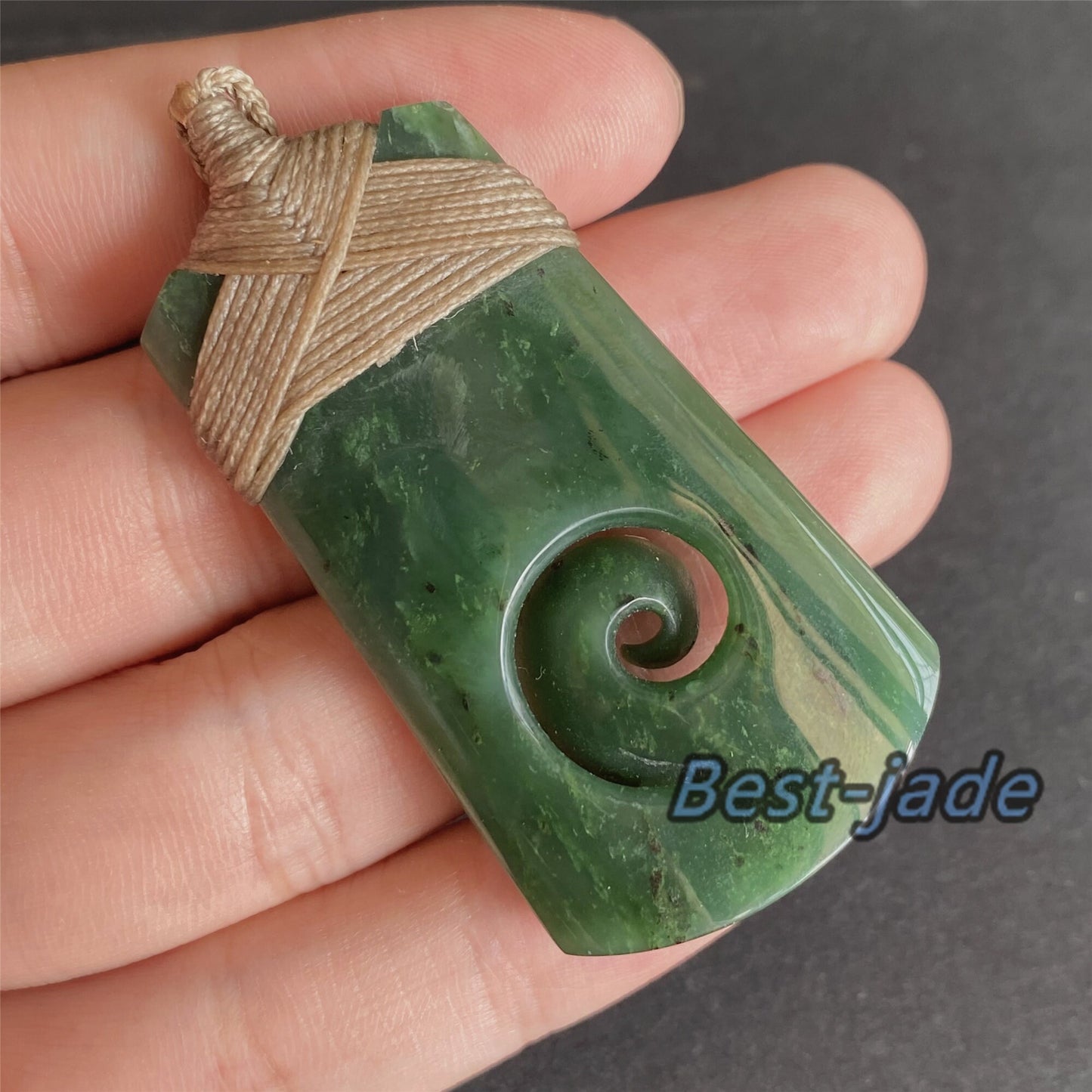 Custom Vintage Axe Natural Green Nephrite Jade hatchet Pendant NEW ZEALAND Maori Style Greenstone Pounamu Canadian jade Fish Hook Necklace