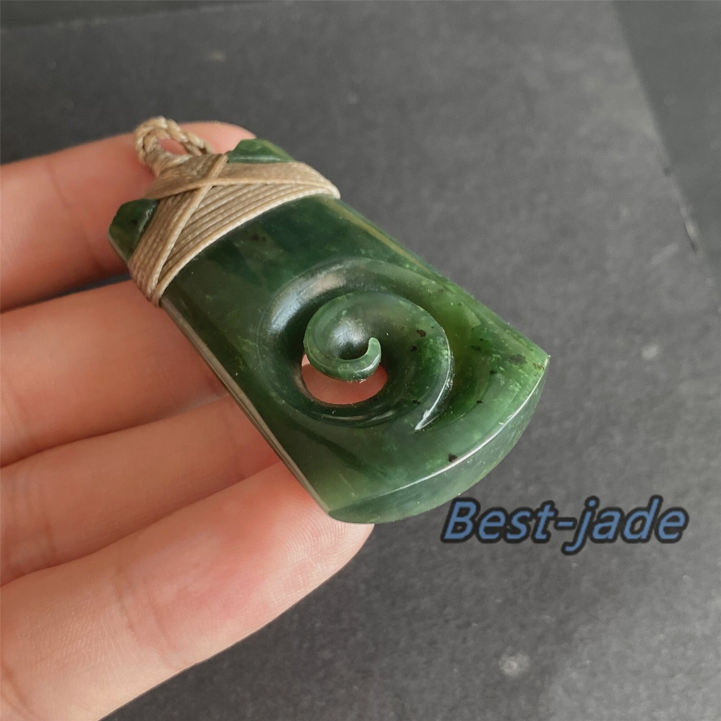 Custom Vintage Axe Natural Green Nephrite Jade hatchet Pendant NEW ZEALAND Maori Style Greenstone Pounamu Canadian jade Fish Hook Necklace