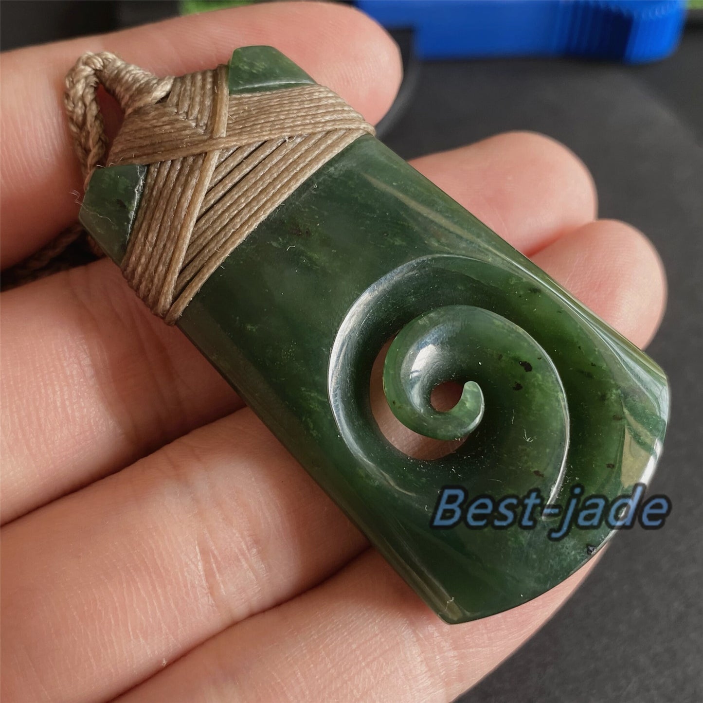 Custom Vintage Axe Natural Green Nephrite Jade hatchet Pendant NEW ZEALAND Maori Style Greenstone Pounamu Canadian jade Fish Hook Necklace