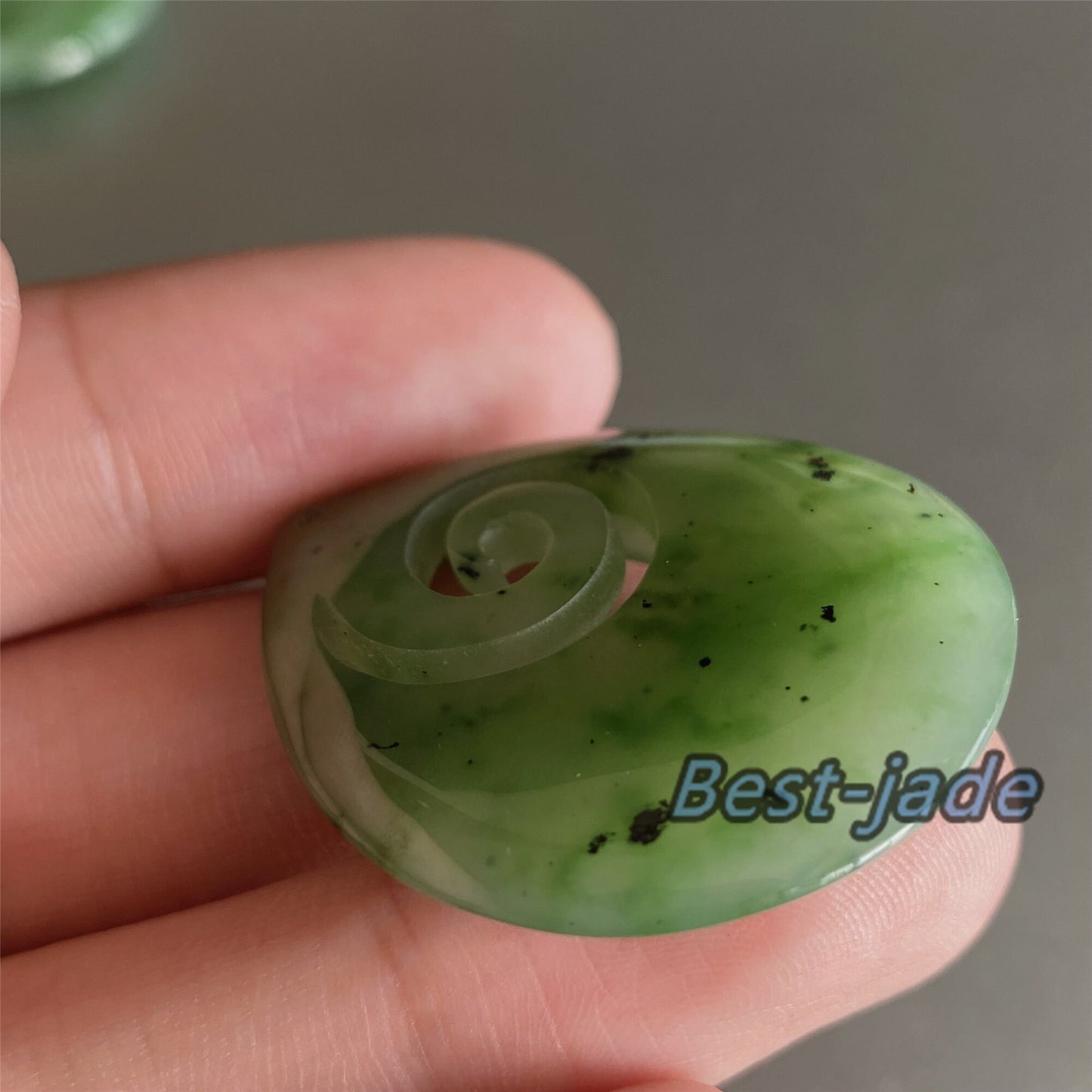 Water Drop with hook Natural Green Nephrite Jade Pendant NEW ZEALAND Maori Style Greenstone Pounamu Canadian JADE Koru Necklace