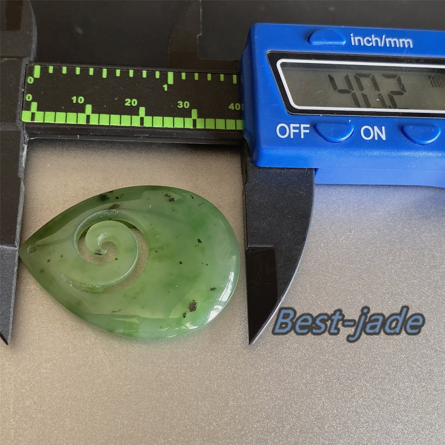 Water Drop with hook Natural Green Nephrite Jade Pendant NEW ZEALAND Maori Style Greenstone Pounamu Canadian JADE Koru Necklace