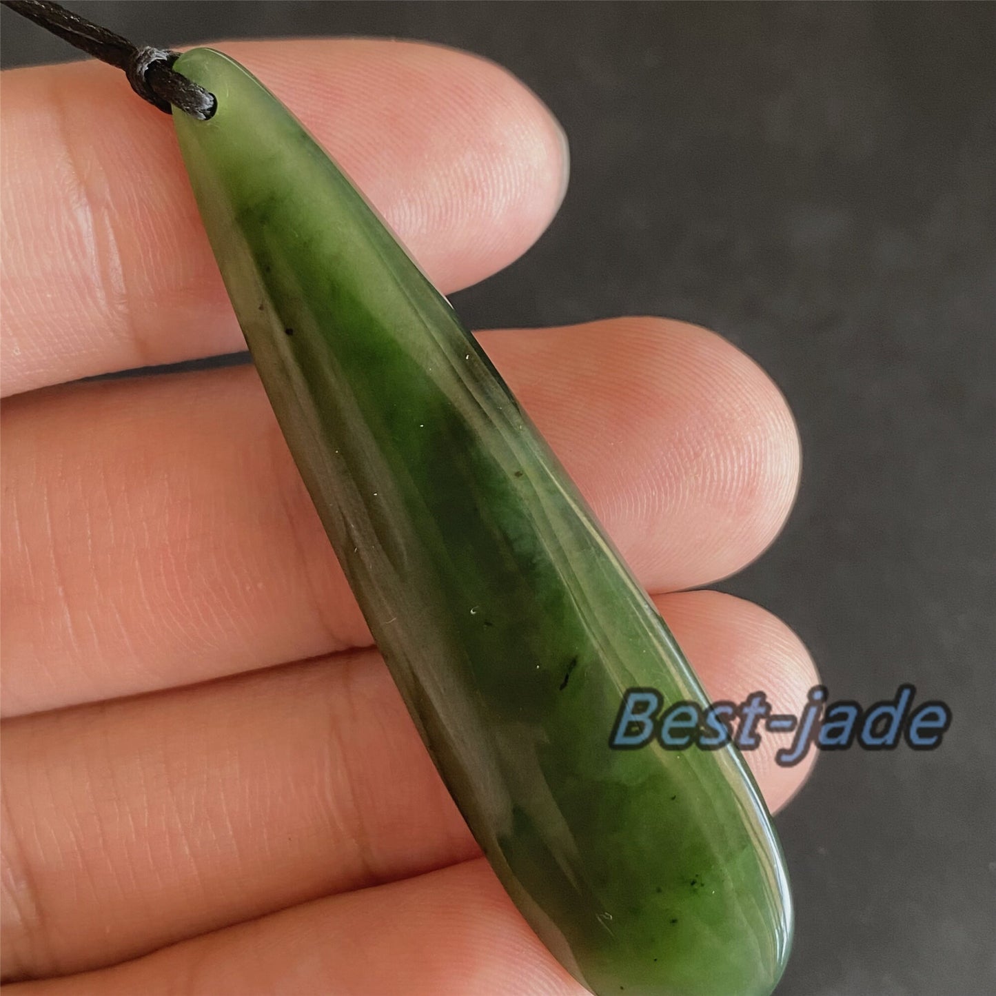 Custom Vingate Axe Natural Green Nephrite Jade Pendant Maori Style Greenstone Pounamu Koru Necklace