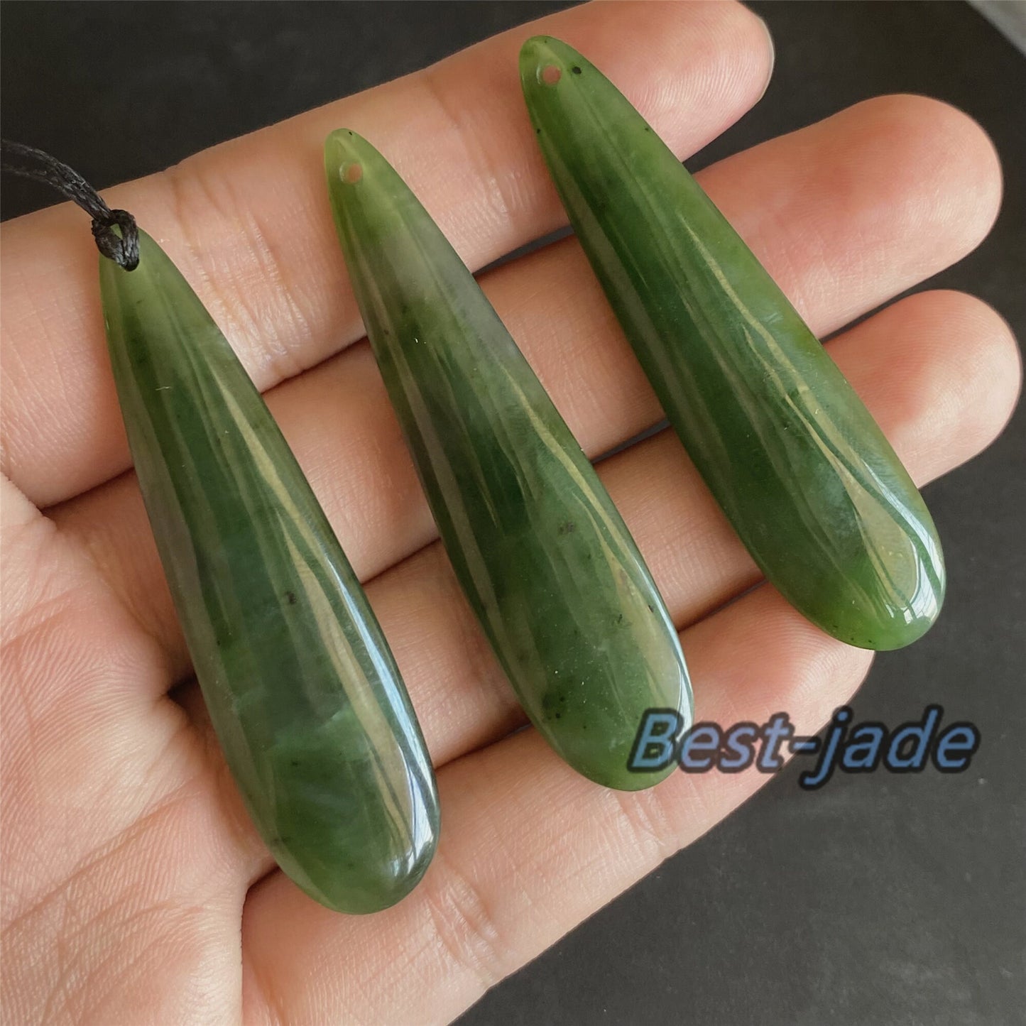 Custom Vingate Axe Natural Green Nephrite Jade Pendant Maori Style Greenstone Pounamu Koru Necklace