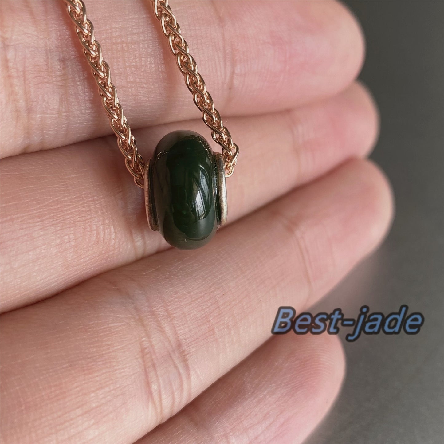 Green Nephrite jade with Silver Bail Greenstone Canadian jade Maori style pendant S925 Silver necklace Female gift