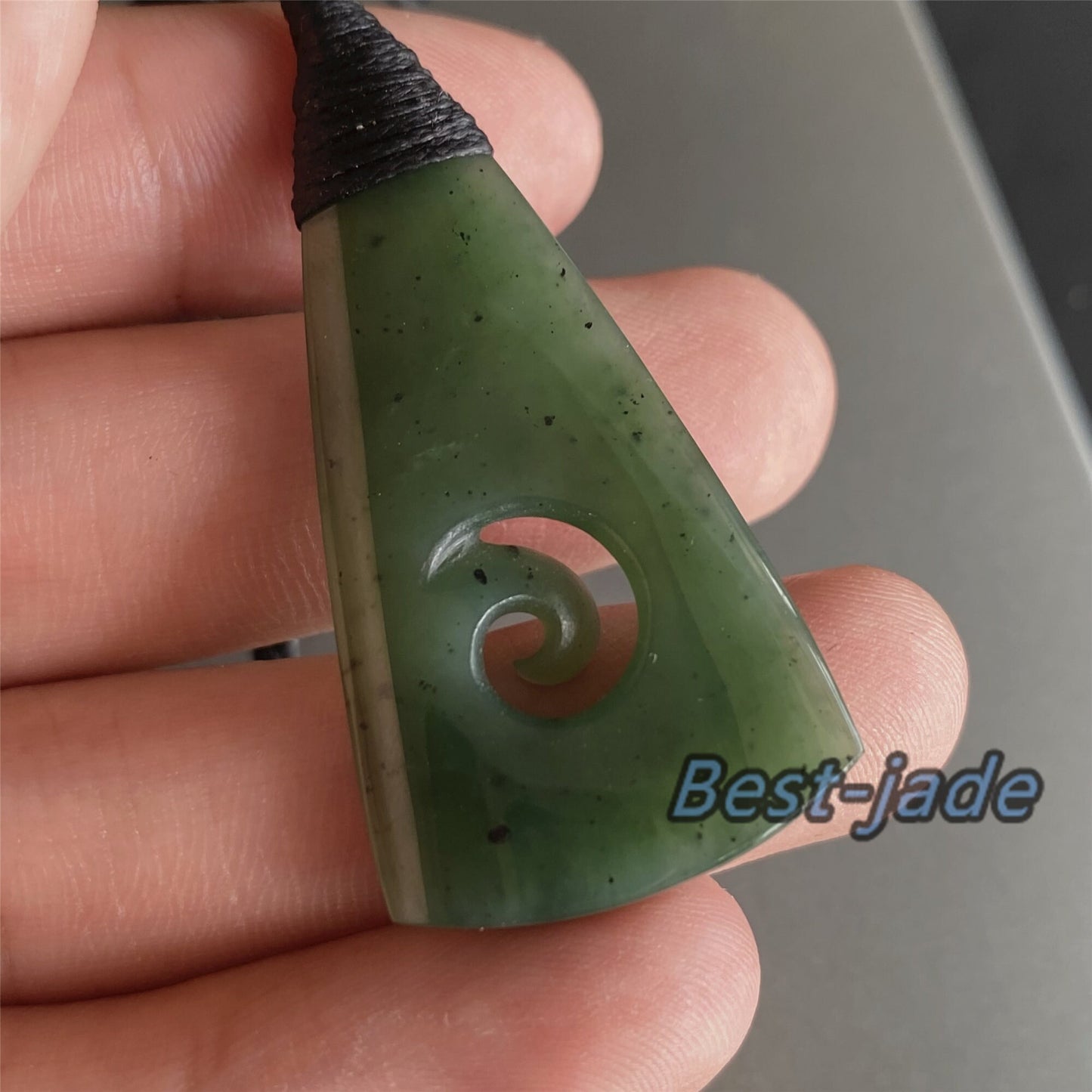 Custom Vintage Axe Natural Green Nephrite Jade hatchet Pendant NEW ZEALAND Maori Style Greenstone Pounamu Canadian jade Fish Hook Necklace