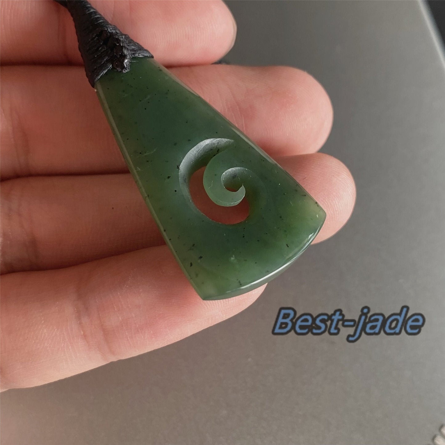 Custom Vintage Axe Natural Green Nephrite Jade hatchet Pendant NEW ZEALAND Maori Style Greenstone Pounamu Canadian jade Fish Hook Necklace