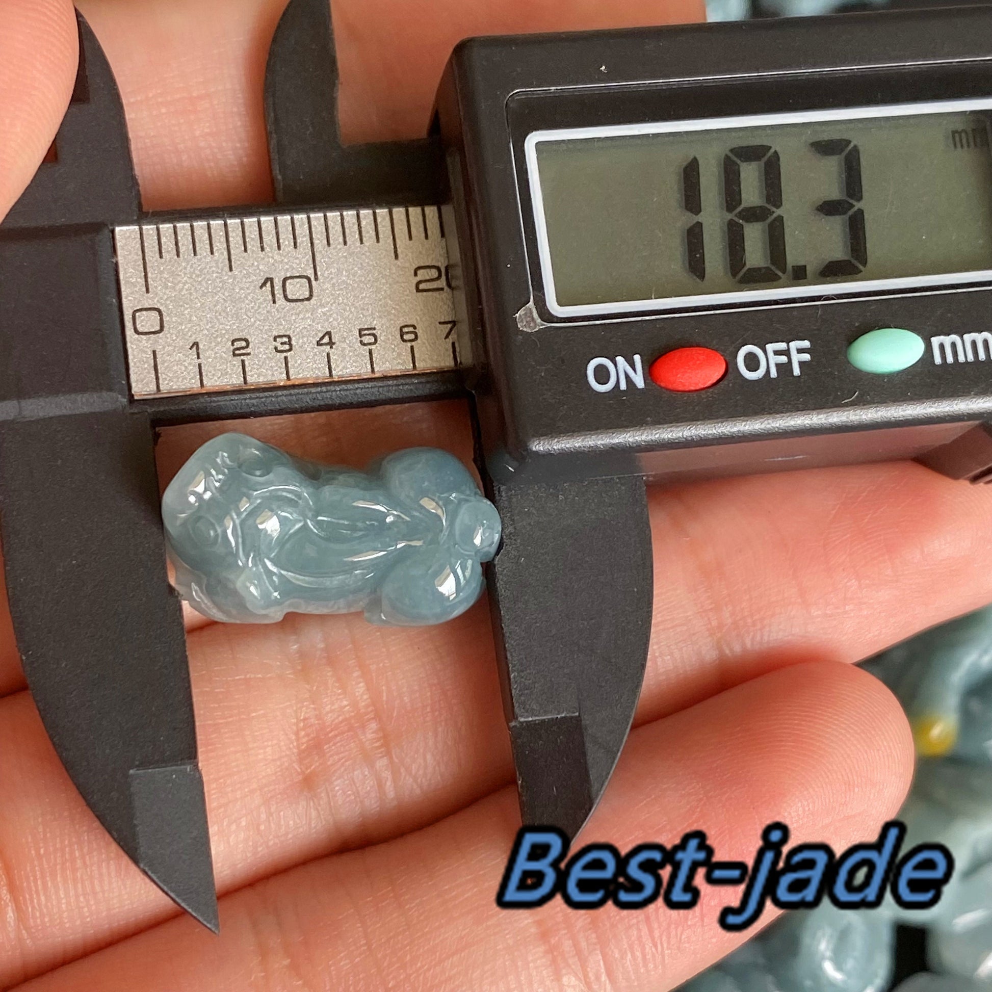 Small Pixiu Natural transparent Guatemala Jadeite bead Grade A Jade Blue gemstone men dragon Guatemalan jadeite baby kid pendant